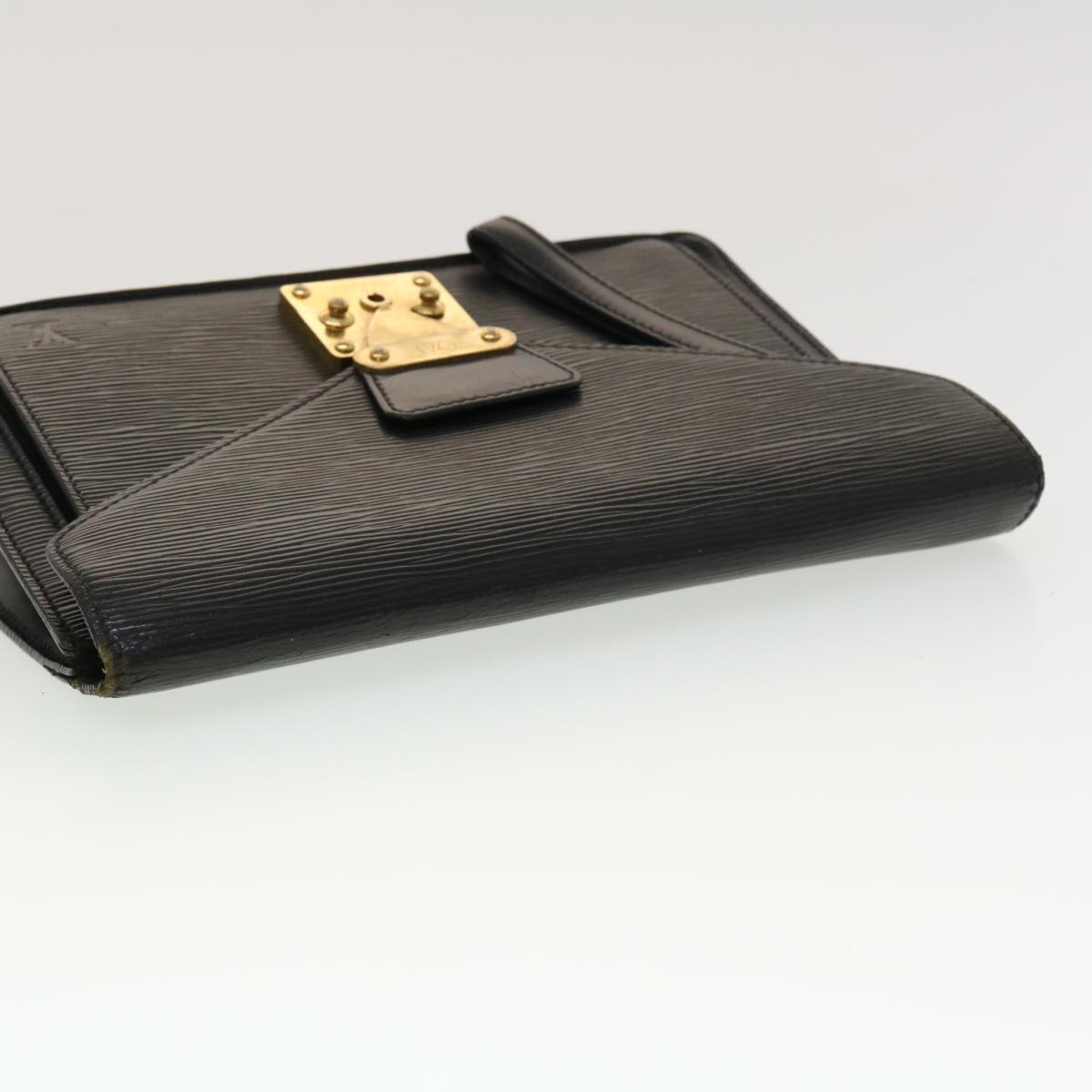 LOUIS VUITTON Epi Serie Dragonne Hand Bag Black M52612 LV 45416