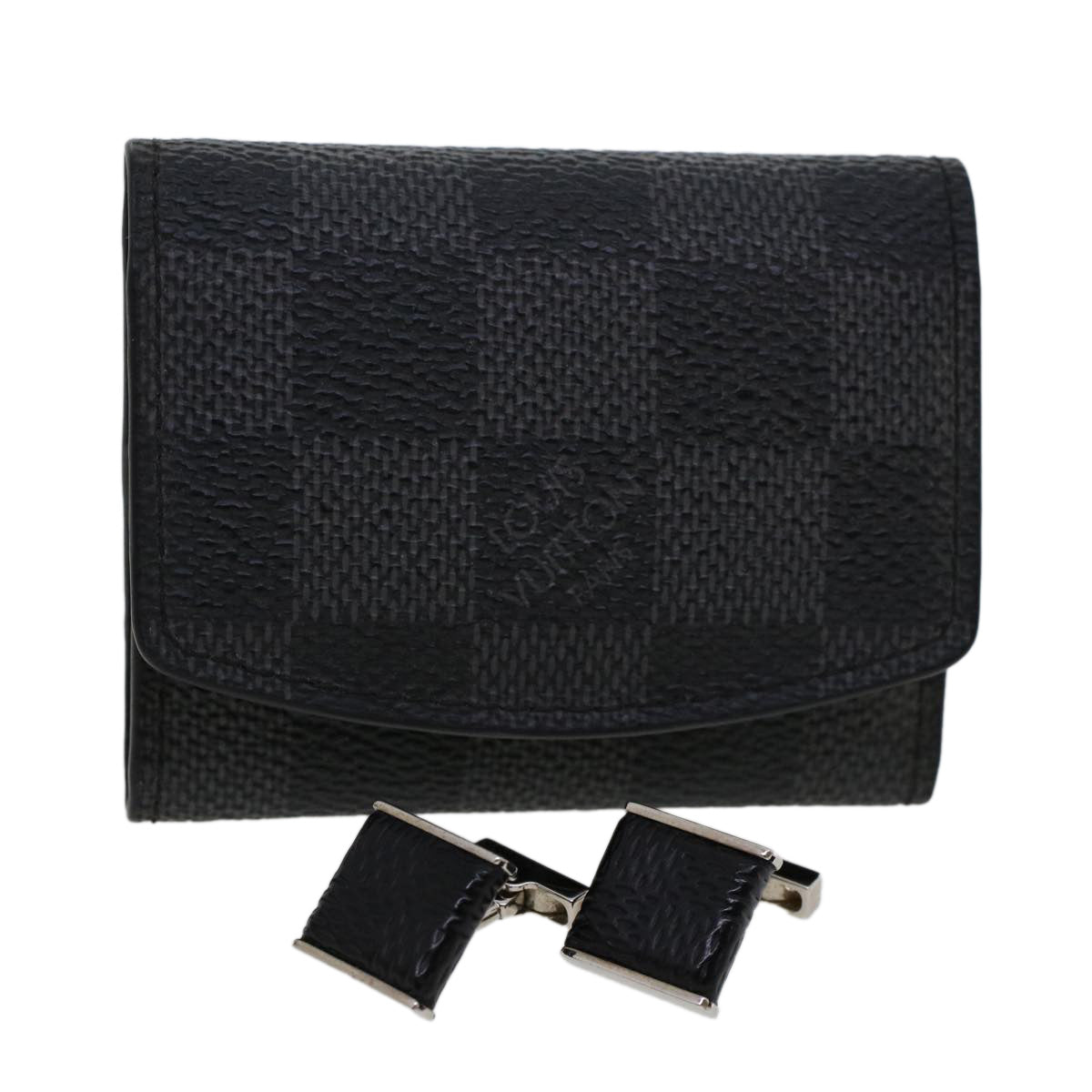 LOUIS VUITTON Damier Graphite Cuff Case Cuffs LV 45423