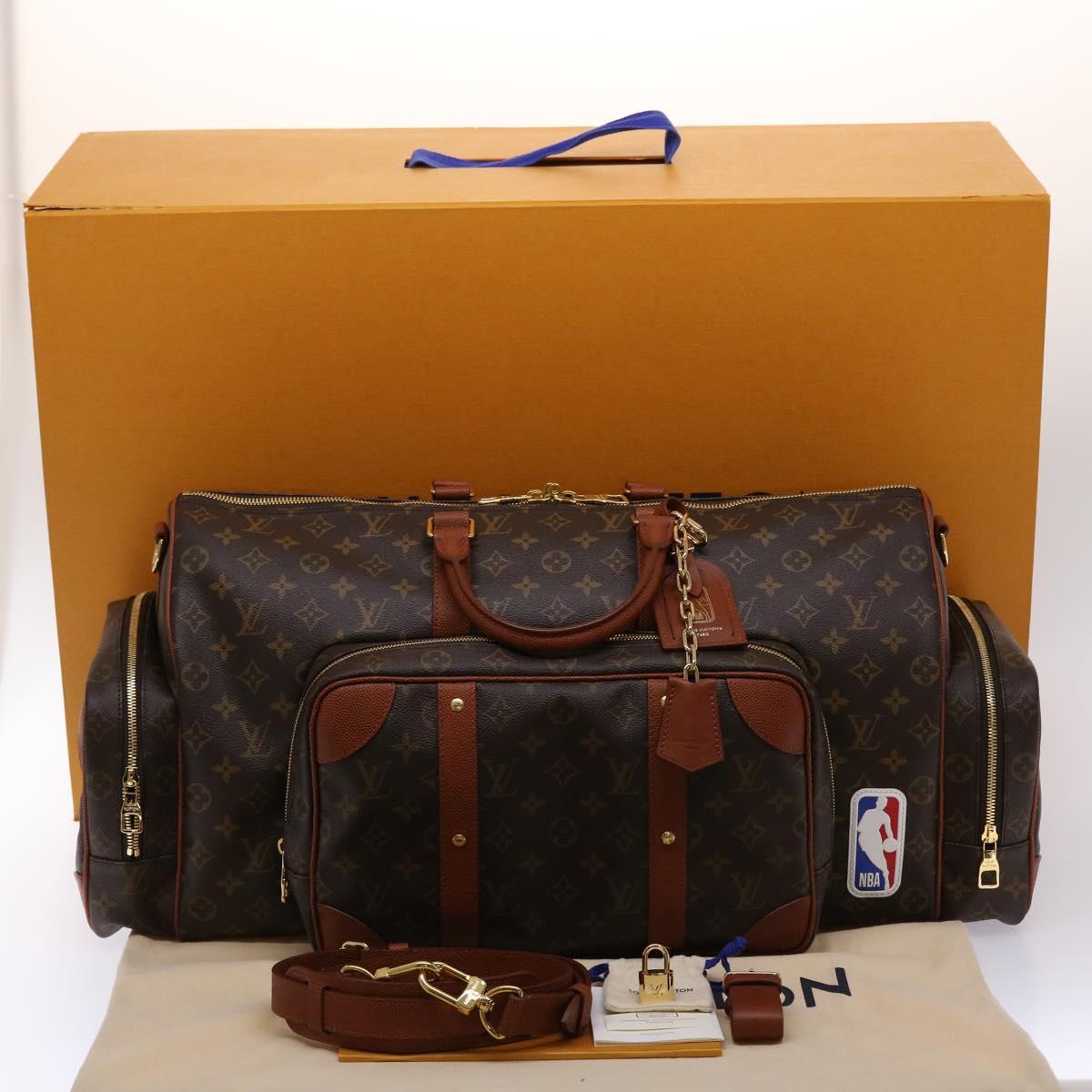 LOUIS VUITTON Monogram NBA Gym Bag Boston Bag 2way M45794 LV 45425A