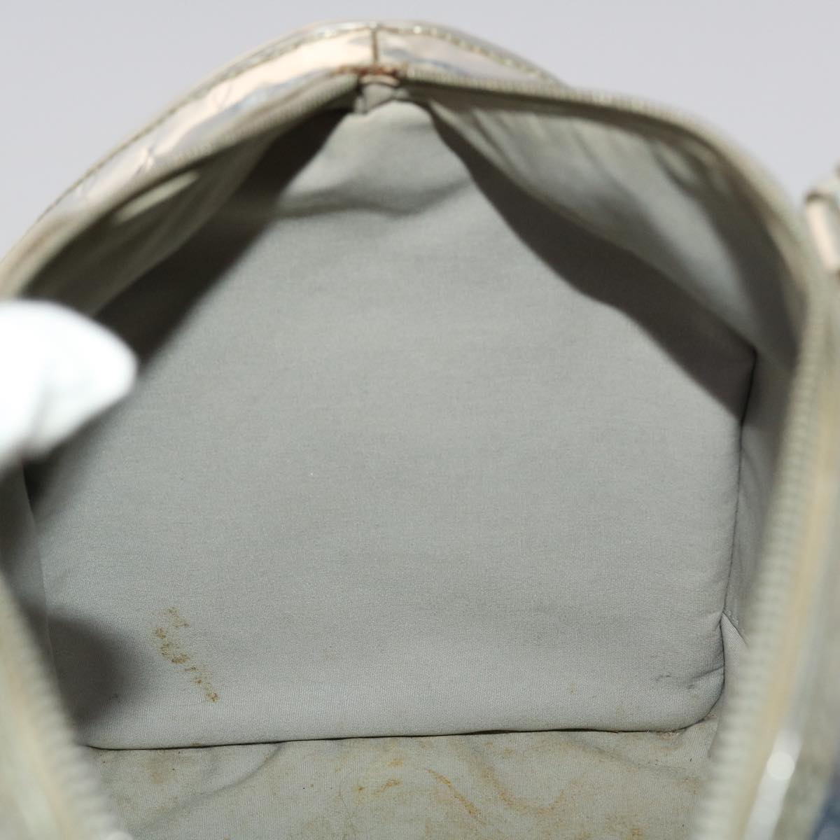 LOUIS VUITTON Monogram Miroir Speedy 35 Hand Bag Silver Argent LV 45426A