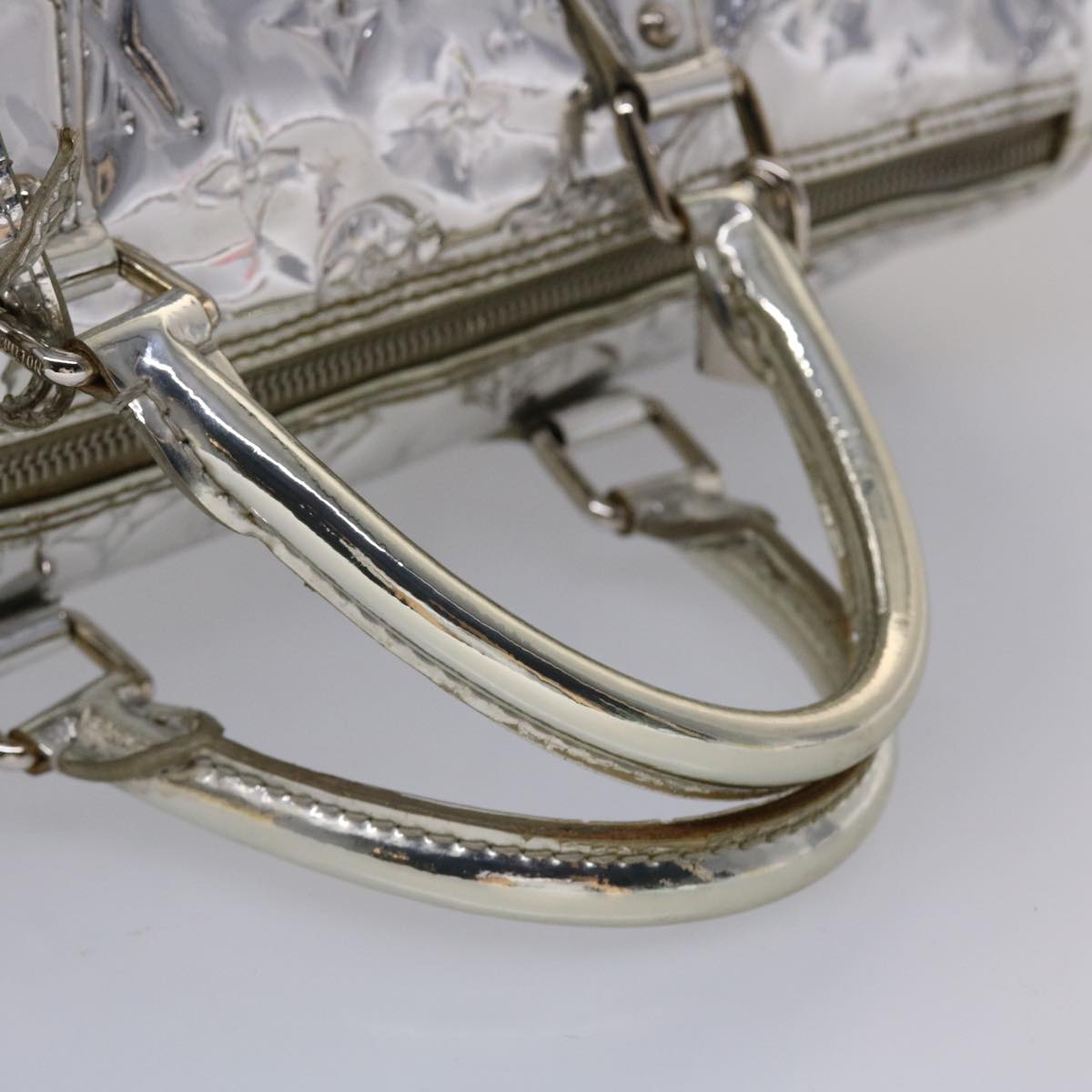 LOUIS VUITTON Monogram Miroir Speedy 35 Hand Bag Silver Argent LV 45426A