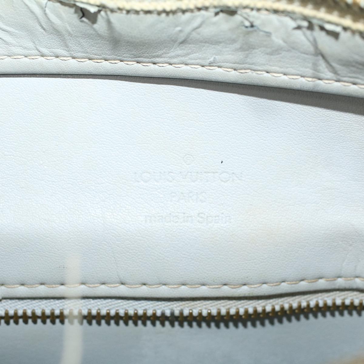 LOUIS VUITTON Monogram Vernis Houston Hand Bag Beige M91004 LV 45431