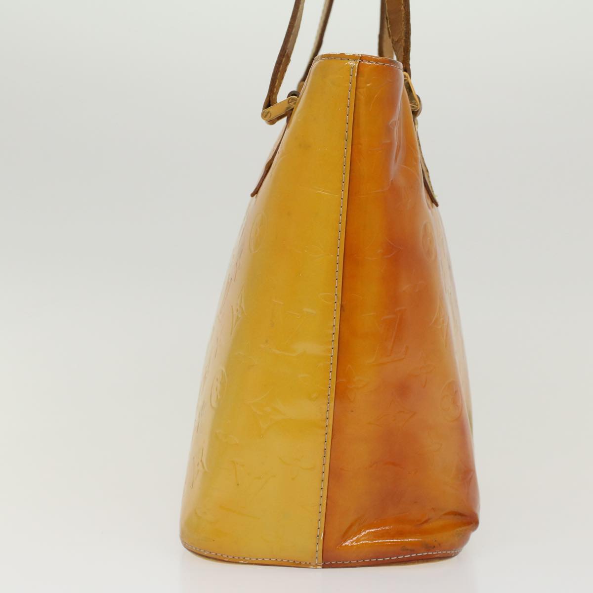 LOUIS VUITTON Monogram Vernis Houston Hand Bag Beige M91004 LV 45431