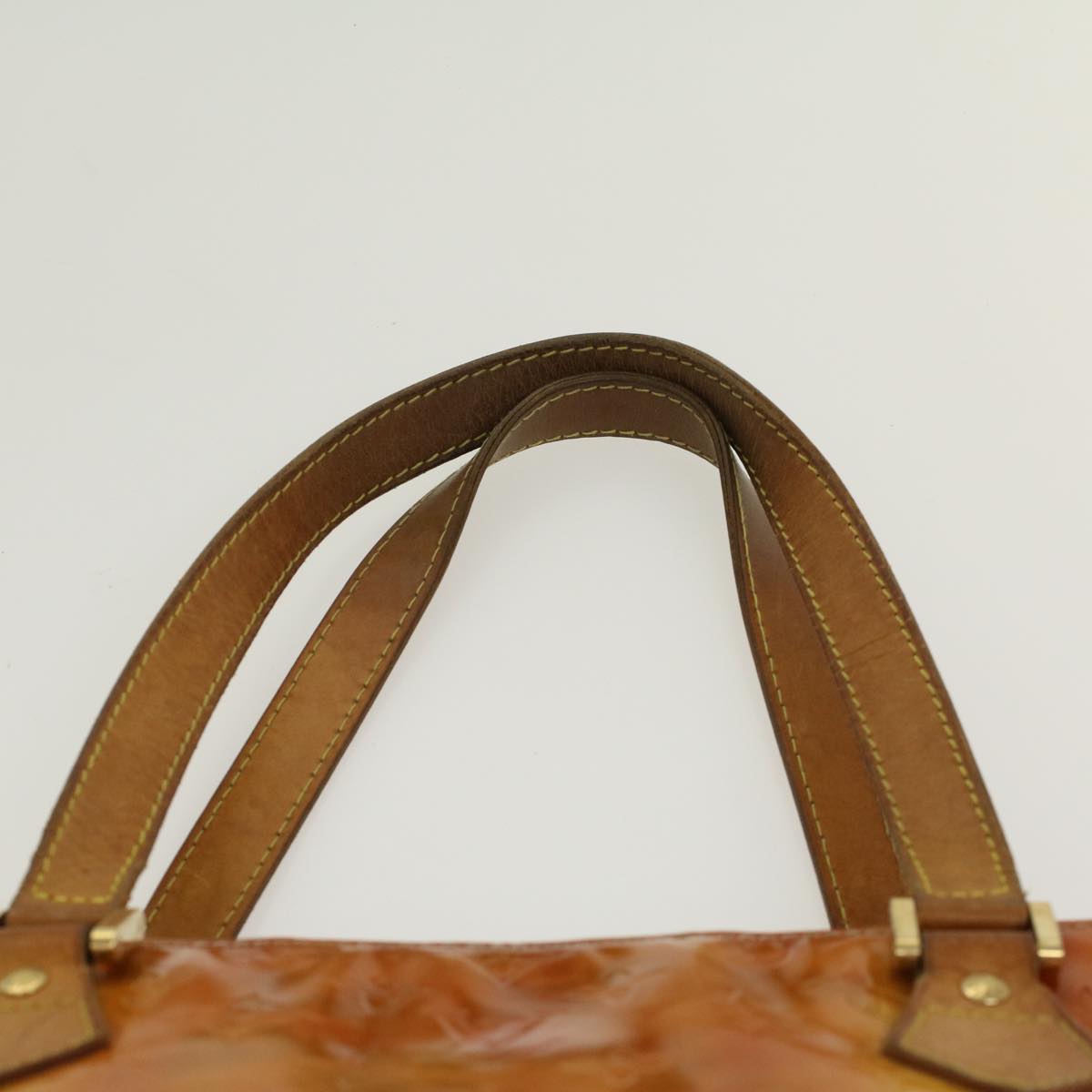 LOUIS VUITTON Monogram Vernis Houston Hand Bag Beige M91004 LV 45431