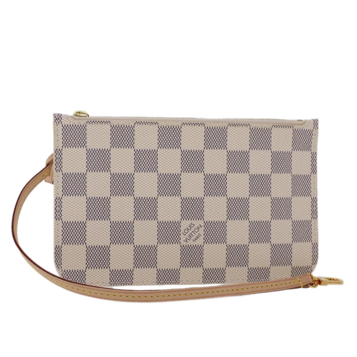 LOUIS VUITTON Damier Azur Neverfull PM Pouch Accessory Pouch LV 45439