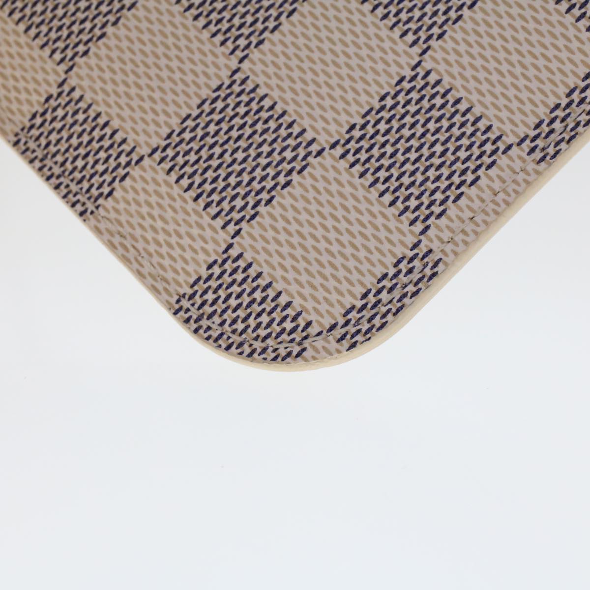 LOUIS VUITTON Damier Azur Neverfull PM Pouch Accessory Pouch LV 45439