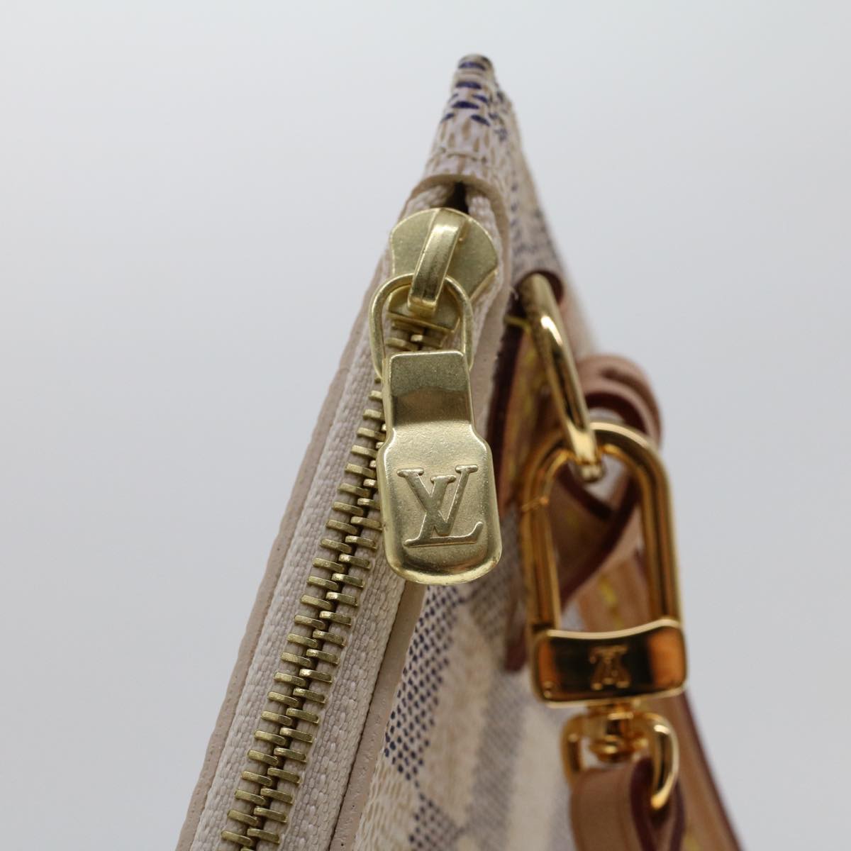 LOUIS VUITTON Damier Azur Neverfull PM Pouch Accessory Pouch LV 45439