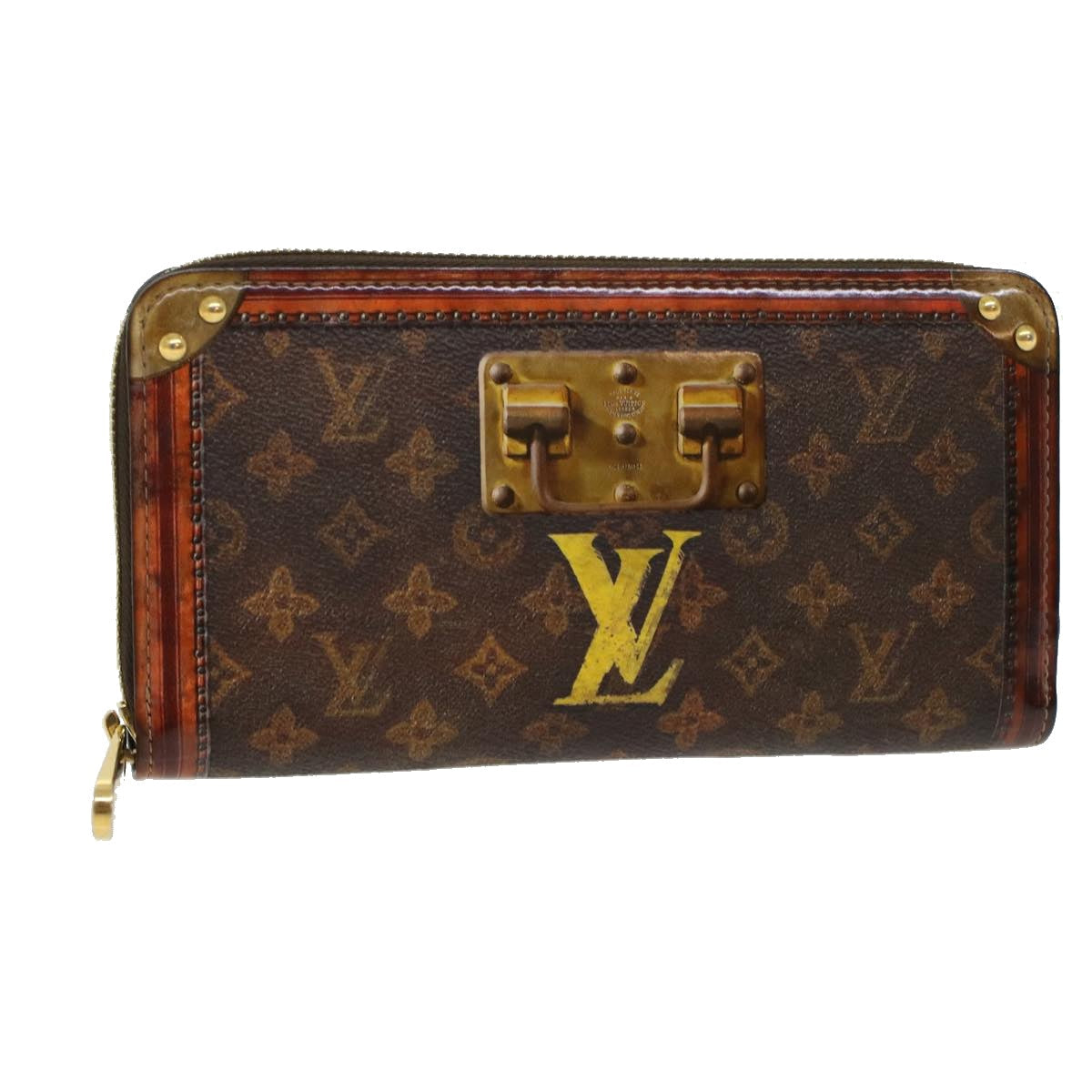LOUIS VUITTON Monogram Trunk Time Zippy Wallet Long Wallet M52746 LV 45443A