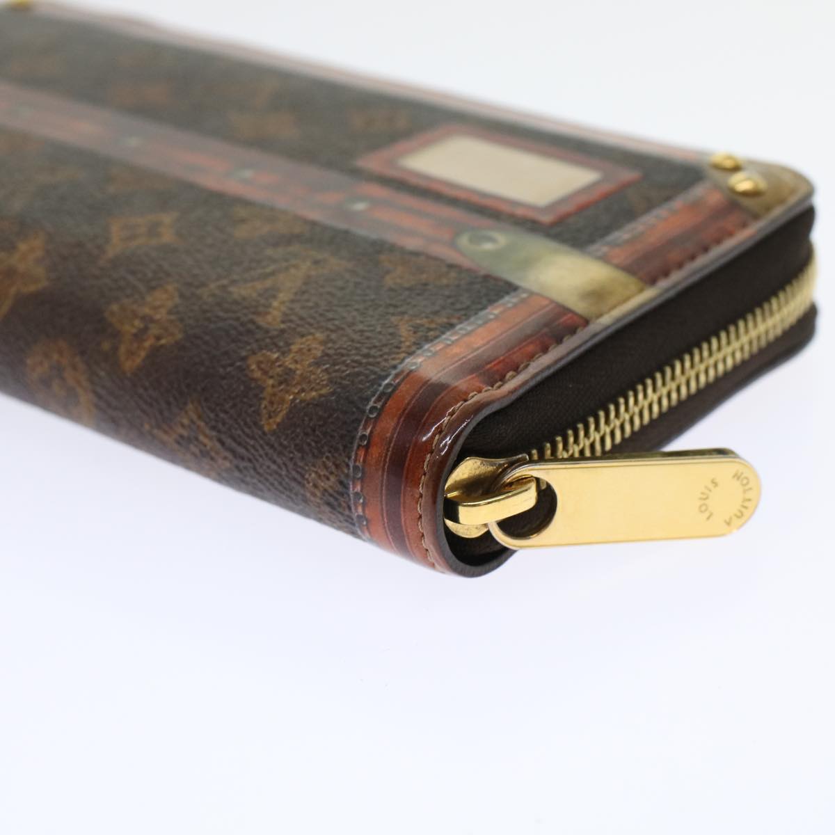 LOUIS VUITTON Monogram Trunk Time Zippy Wallet Long Wallet M52746 LV 45443A