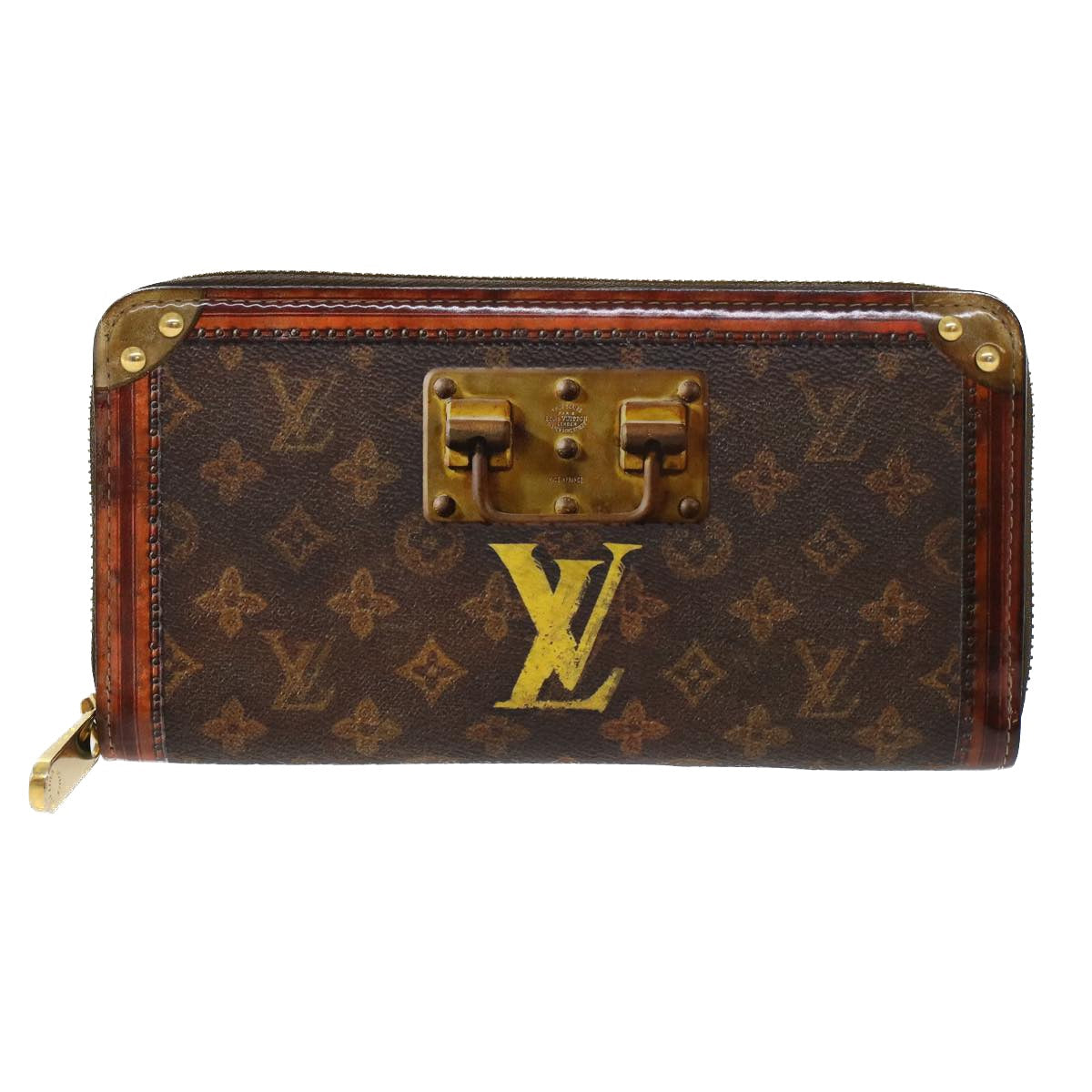 LOUIS VUITTON Monogram Trunk Time Zippy Wallet Long Wallet M52746 LV 45443A