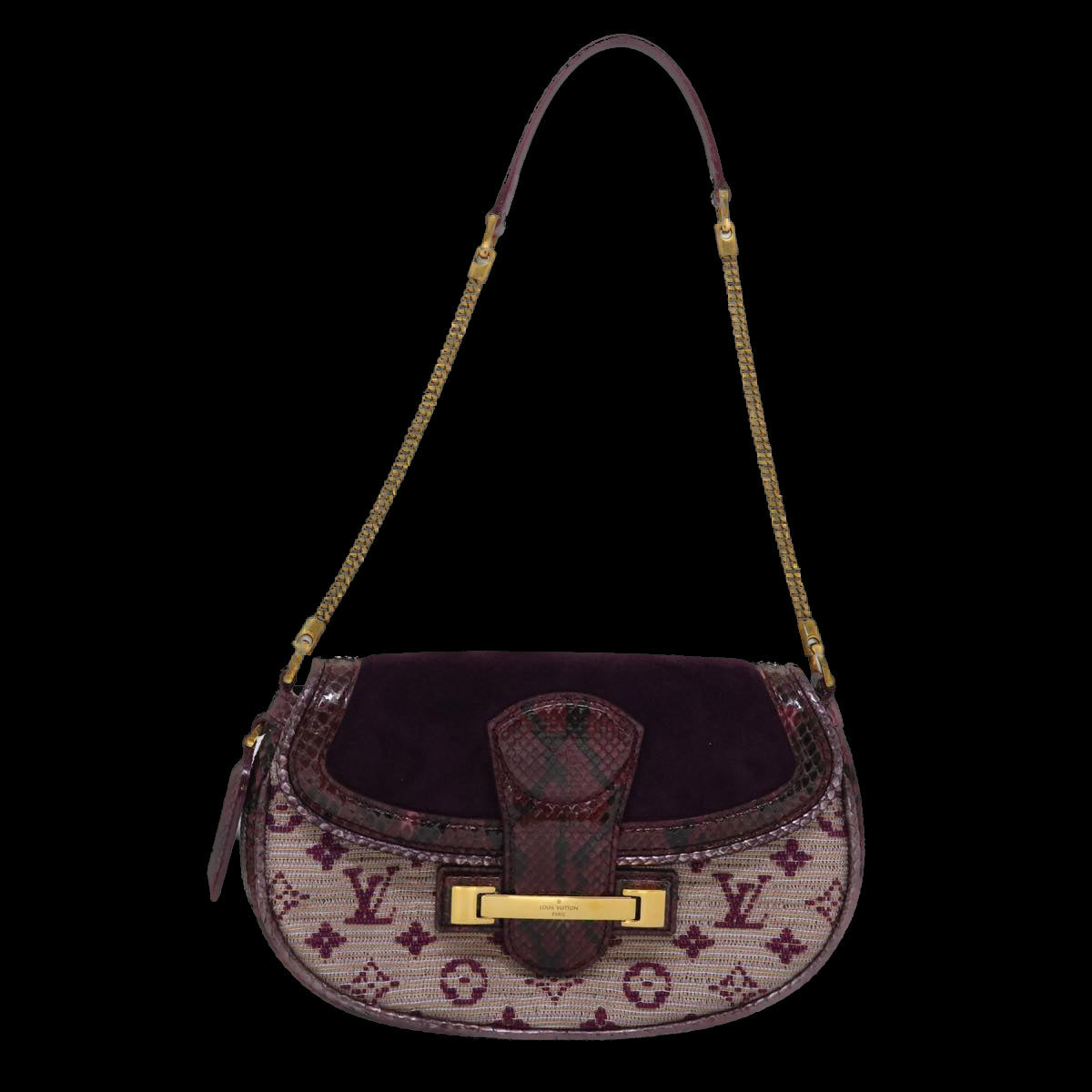 LOUIS VUITTON Monogram Empire Revan Shoulder Bag Viole N91107 LV 45444A