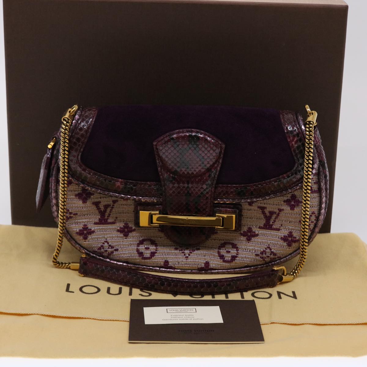 LOUIS VUITTON Monogram Empire Revan Shoulder Bag Viole N91107 LV 45444A