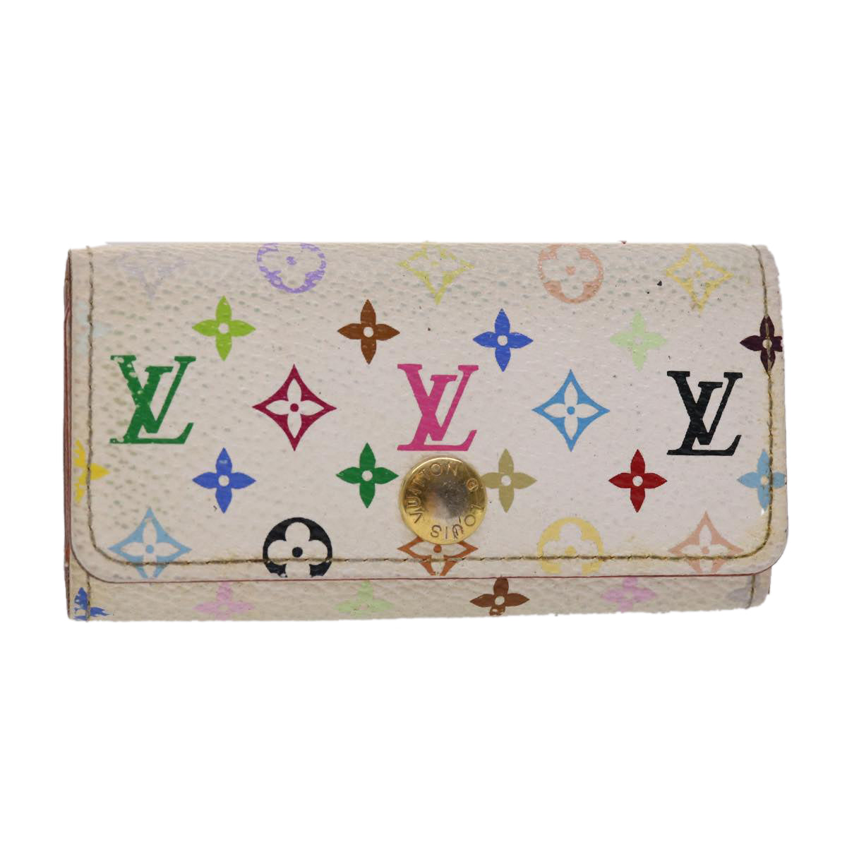 LOUIS VUITTON Monogram Multicolor Multi Cles 4 Key Case White M60043 45447