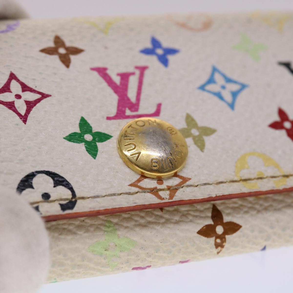 LOUIS VUITTON Monogram Multicolor Multi Cles 4 Key Case White M60043 45447