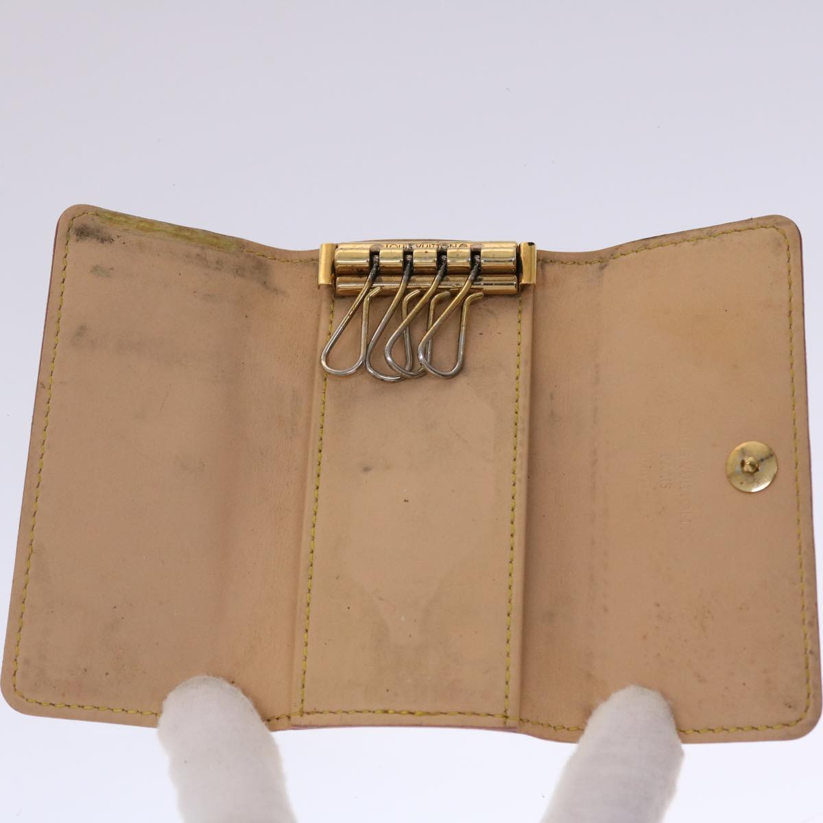 LOUIS VUITTON Monogram Multicolor Multi Cles 4 Key Case White M60043 45447