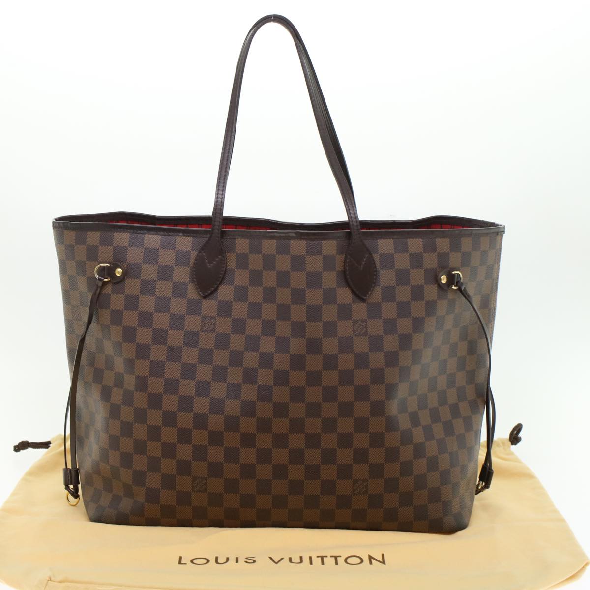 LOUIS VUITTON Damier Ebene Neverfull GM Tote Bag N51106 LV 45449