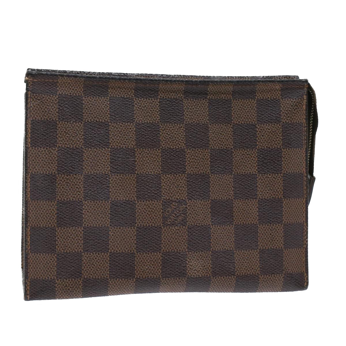 LOUIS VUITTON Damier Ebene Poche Toilette 19 Pouch N47544 LV 45456