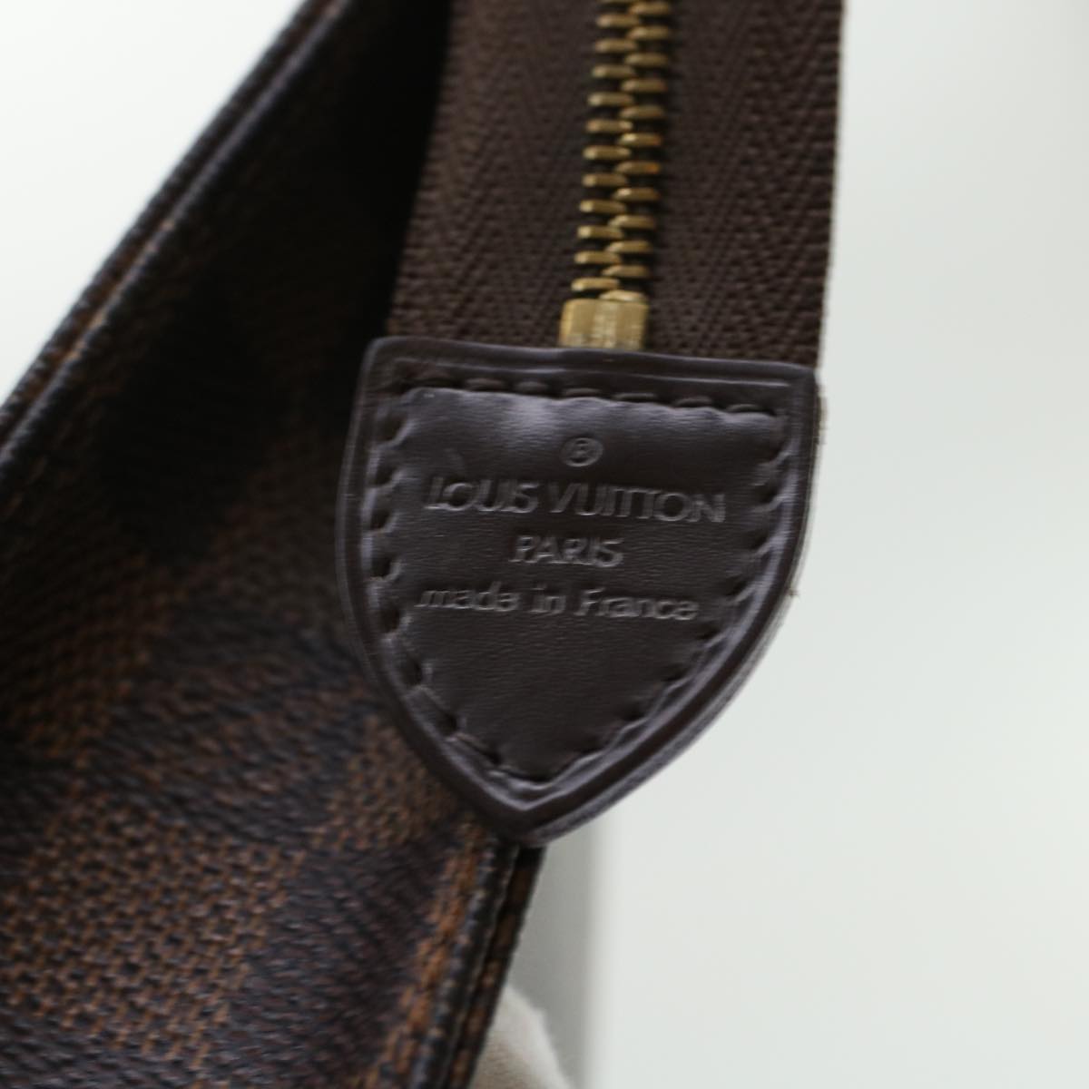 LOUIS VUITTON Damier Ebene Poche Toilette 19 Pouch N47544 LV 45456