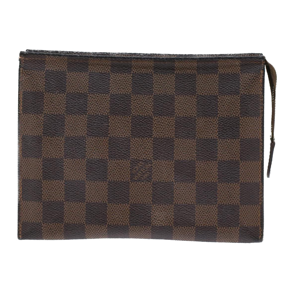LOUIS VUITTON Damier Ebene Poche Toilette 19 Pouch N47544 LV 45456