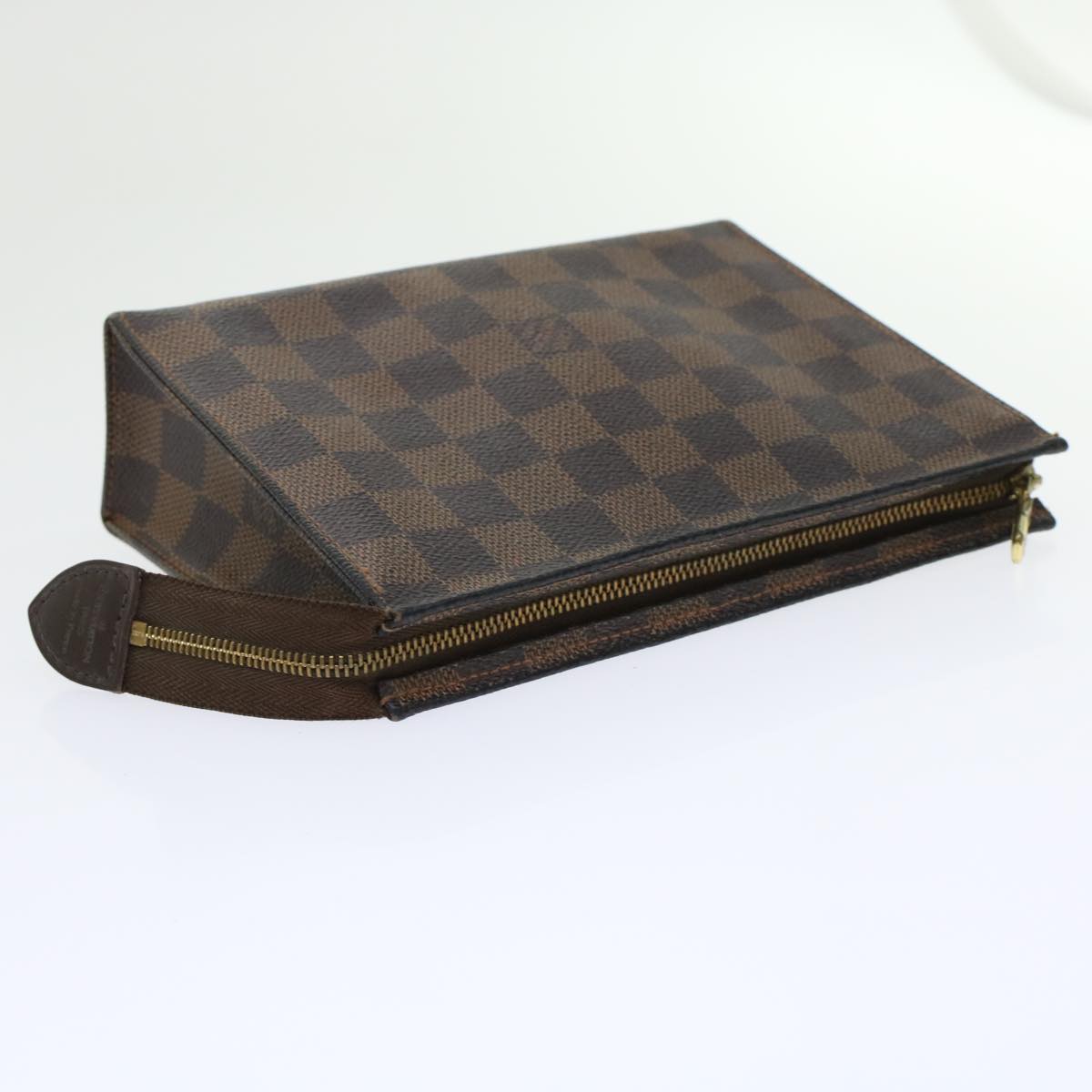 LOUIS VUITTON Damier Ebene Poche Toilette 19 Pouch N47544 LV 45456