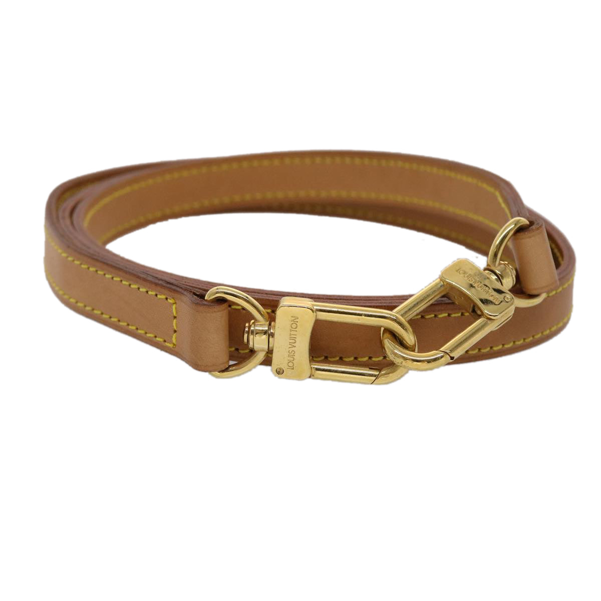 LOUIS VUITTON Shoulder Strap Leather 44.9"" Beige LV 45458