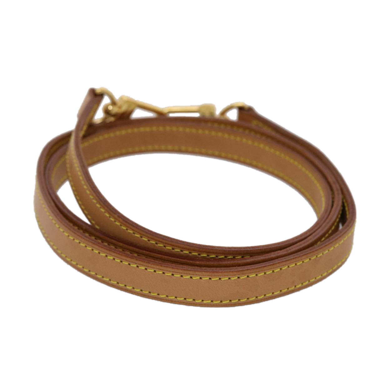 LOUIS VUITTON Shoulder Strap Leather 44.9"" Beige LV 45458