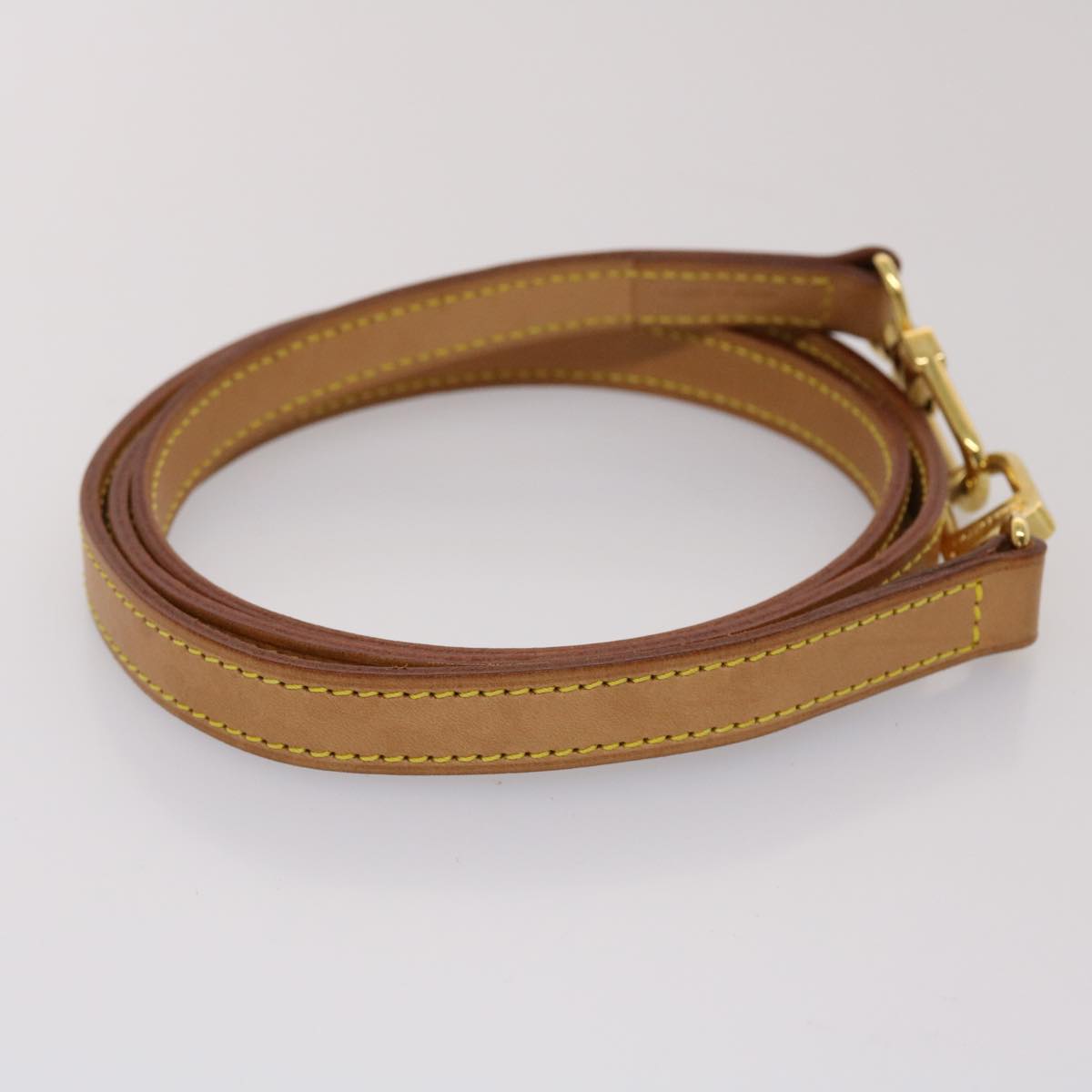LOUIS VUITTON Shoulder Strap Leather 44.9"" Beige LV 45458