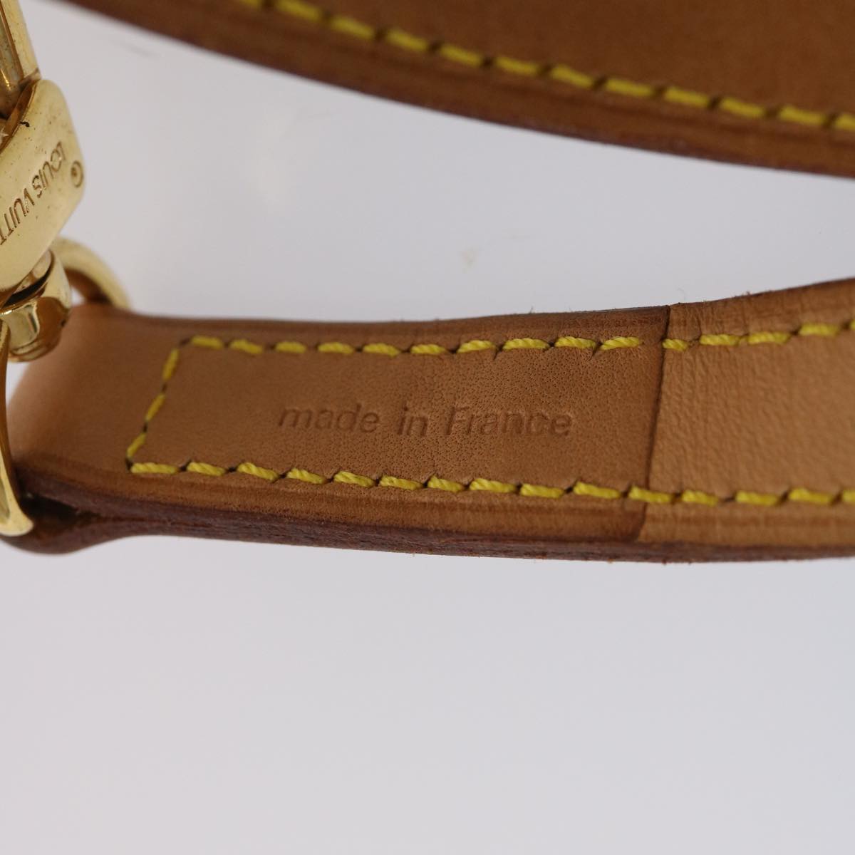 LOUIS VUITTON Shoulder Strap Leather 44.9"" Beige LV 45458