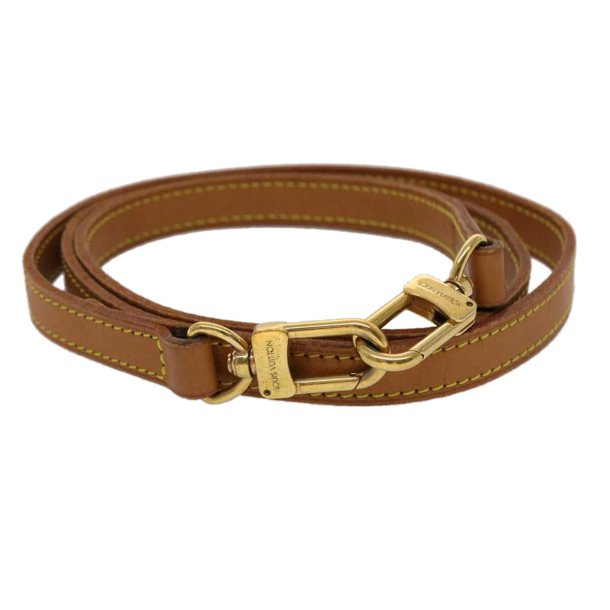 LOUIS VUITTON Shoulder Strap Leather 43.3"" Beige LV 45459