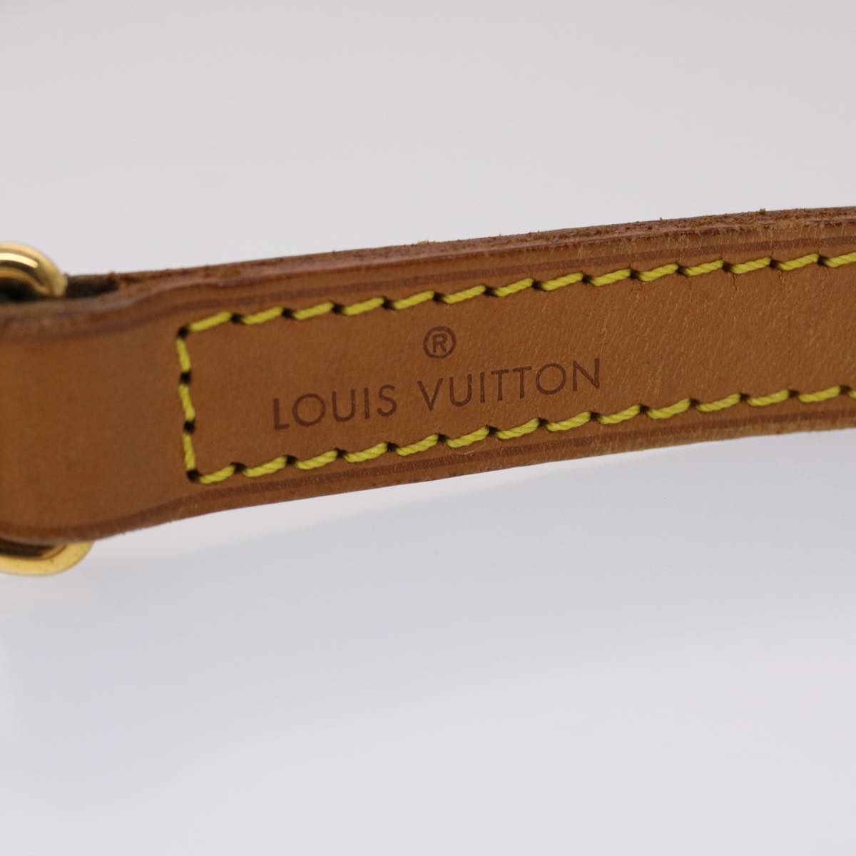 LOUIS VUITTON Shoulder Strap Leather 43.3"" Beige LV 45459