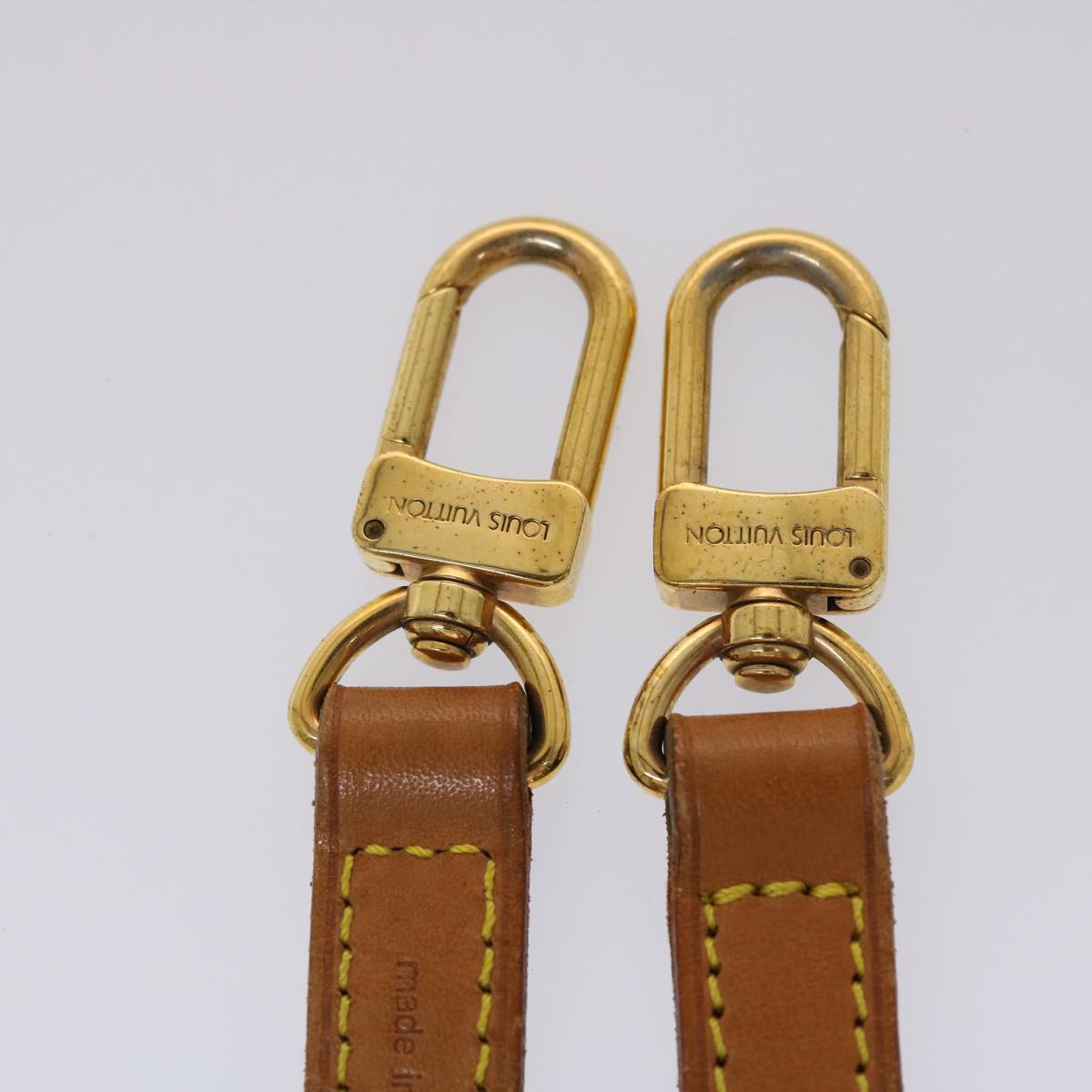 LOUIS VUITTON Shoulder Strap Leather 43.3"" Beige LV 45459