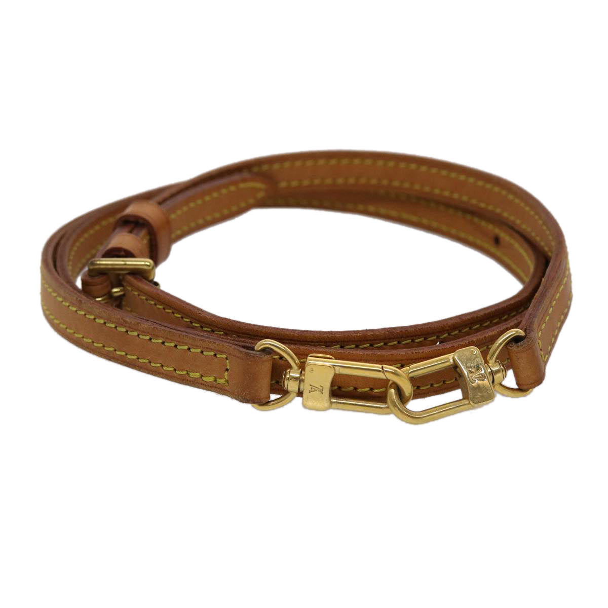 LOUIS VUITTON Shoulder Strap Leather 37""-44.5"" Beige LV 45460