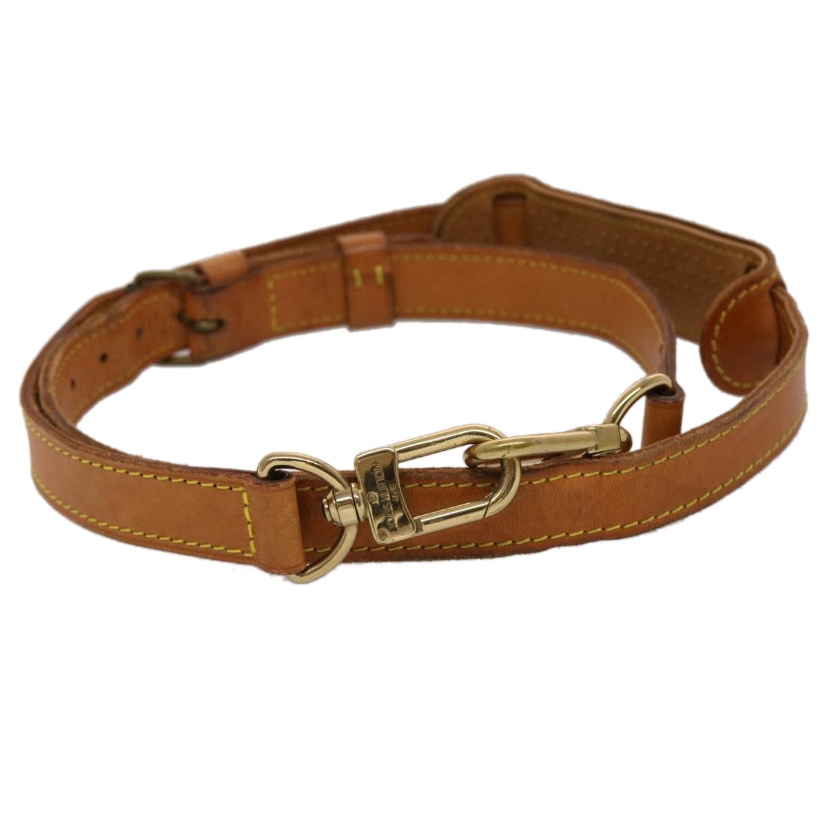 LOUIS VUITTON Shoulder Strap Leather 36.6""-43.3"" Beige LV 45462