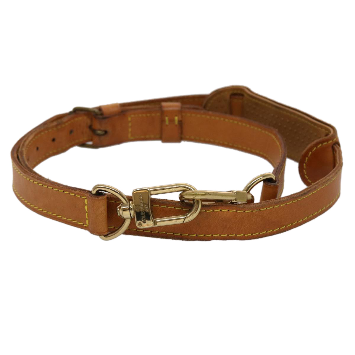LOUIS VUITTON Shoulder Strap Leather 36.6""-43.3"" Beige LV 45462