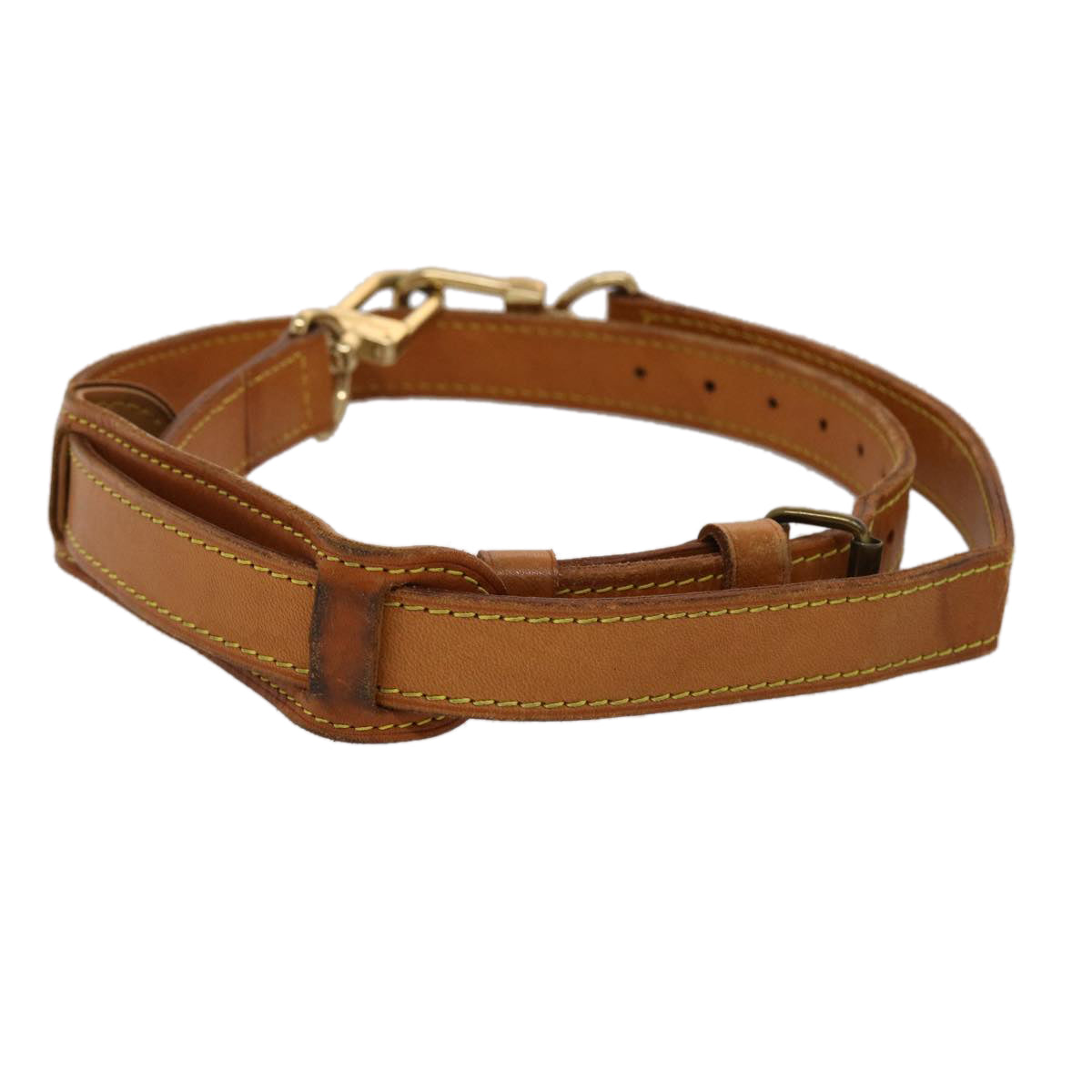LOUIS VUITTON Shoulder Strap Leather 36.6""-43.3"" Beige LV 45462