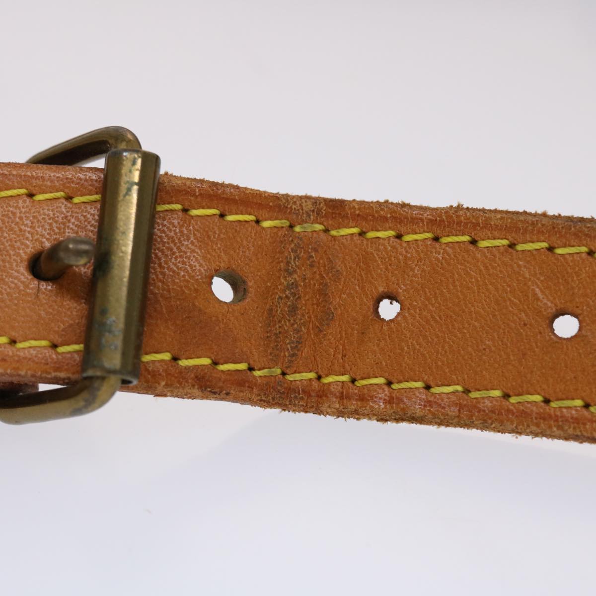 LOUIS VUITTON Shoulder Strap Leather 36.6""-43.3"" Beige LV 45462