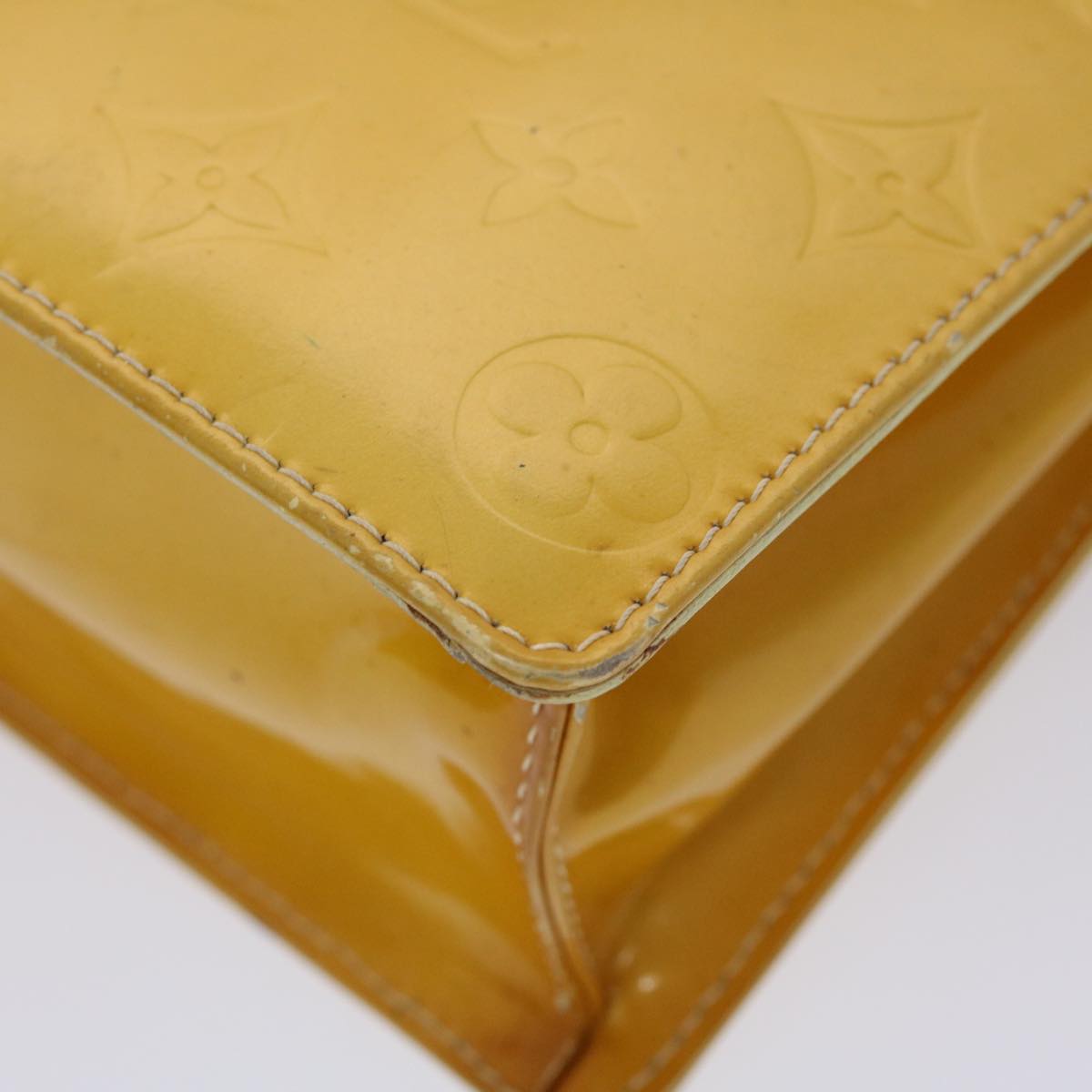 LOUIS VUITTON Monogram Vernis Spring Street Hand Bag Yellow M91068 45466