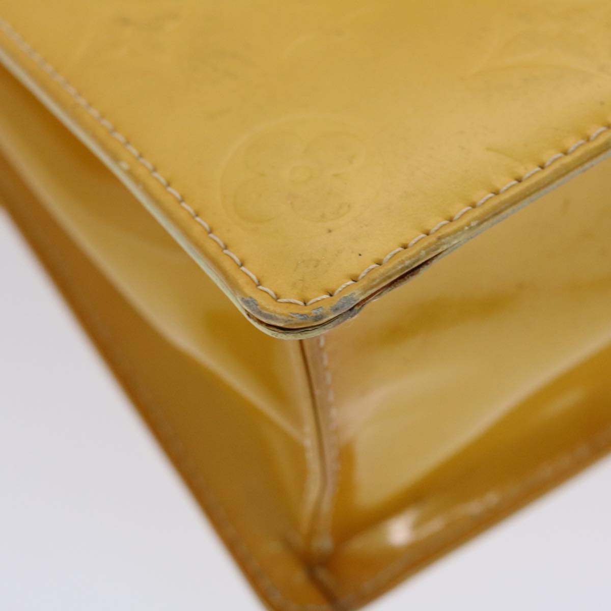 LOUIS VUITTON Monogram Vernis Spring Street Hand Bag Yellow M91068 45466