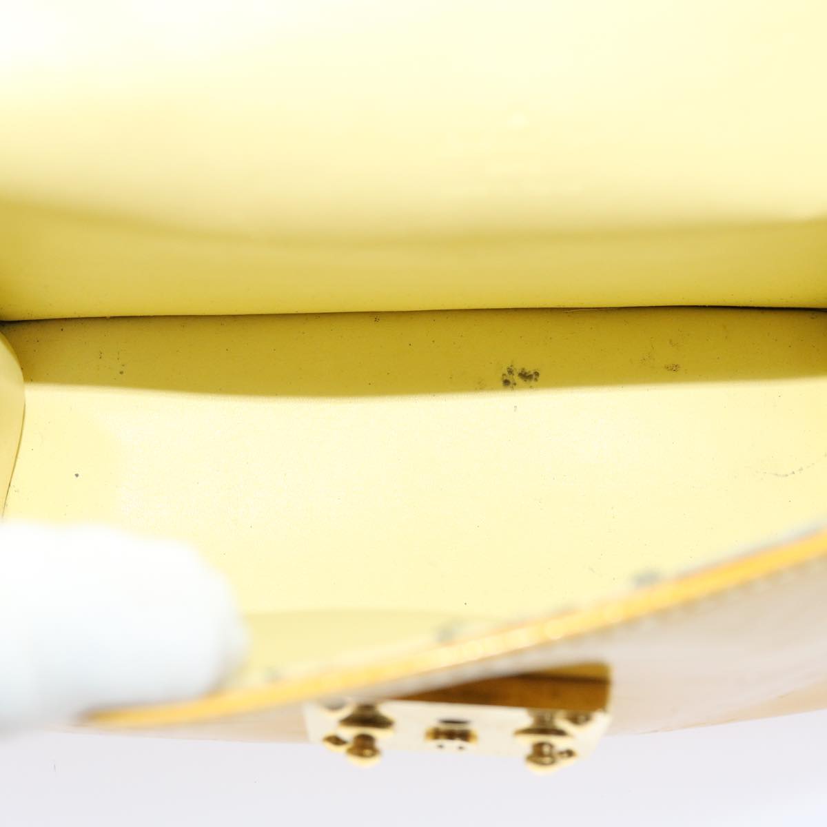 LOUIS VUITTON Monogram Vernis Spring Street Hand Bag Yellow M91068 45466