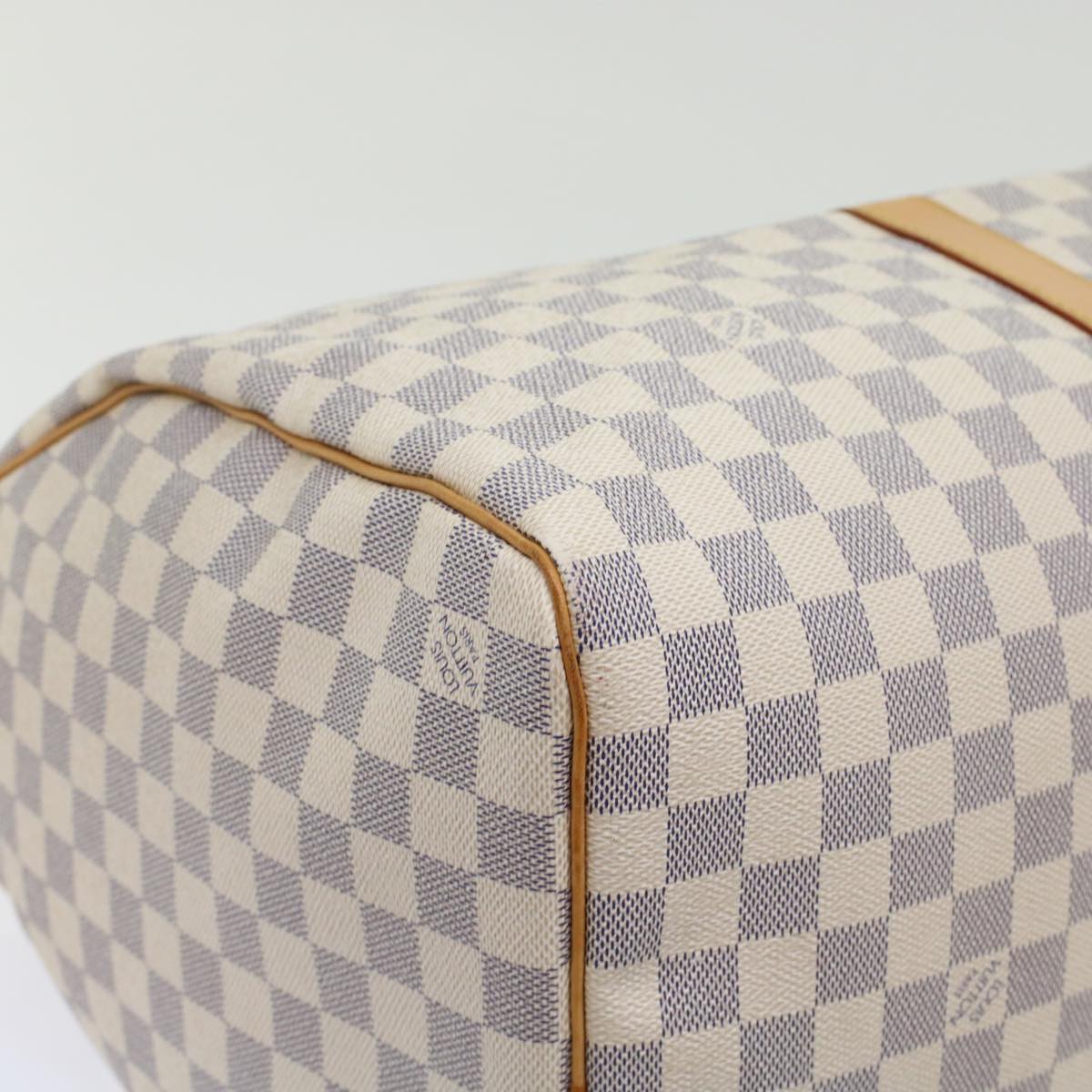 LOUIS VUITTON Damier Azur Keepall 50 Boston Bag N41430 LV 45468
