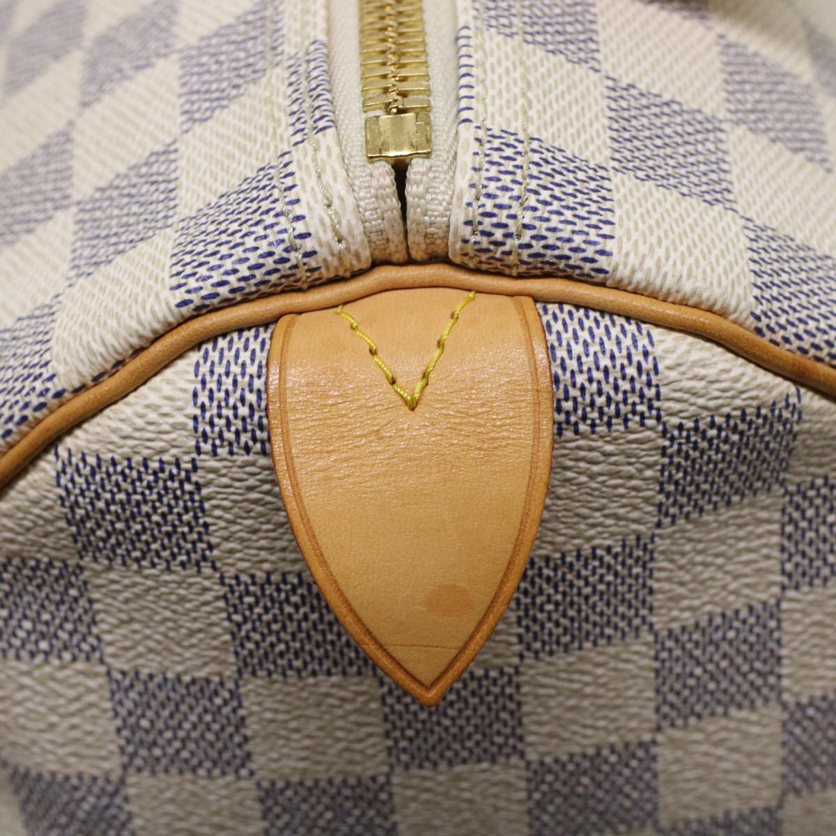 LOUIS VUITTON Damier Azur Keepall 50 Boston Bag N41430 LV 45468
