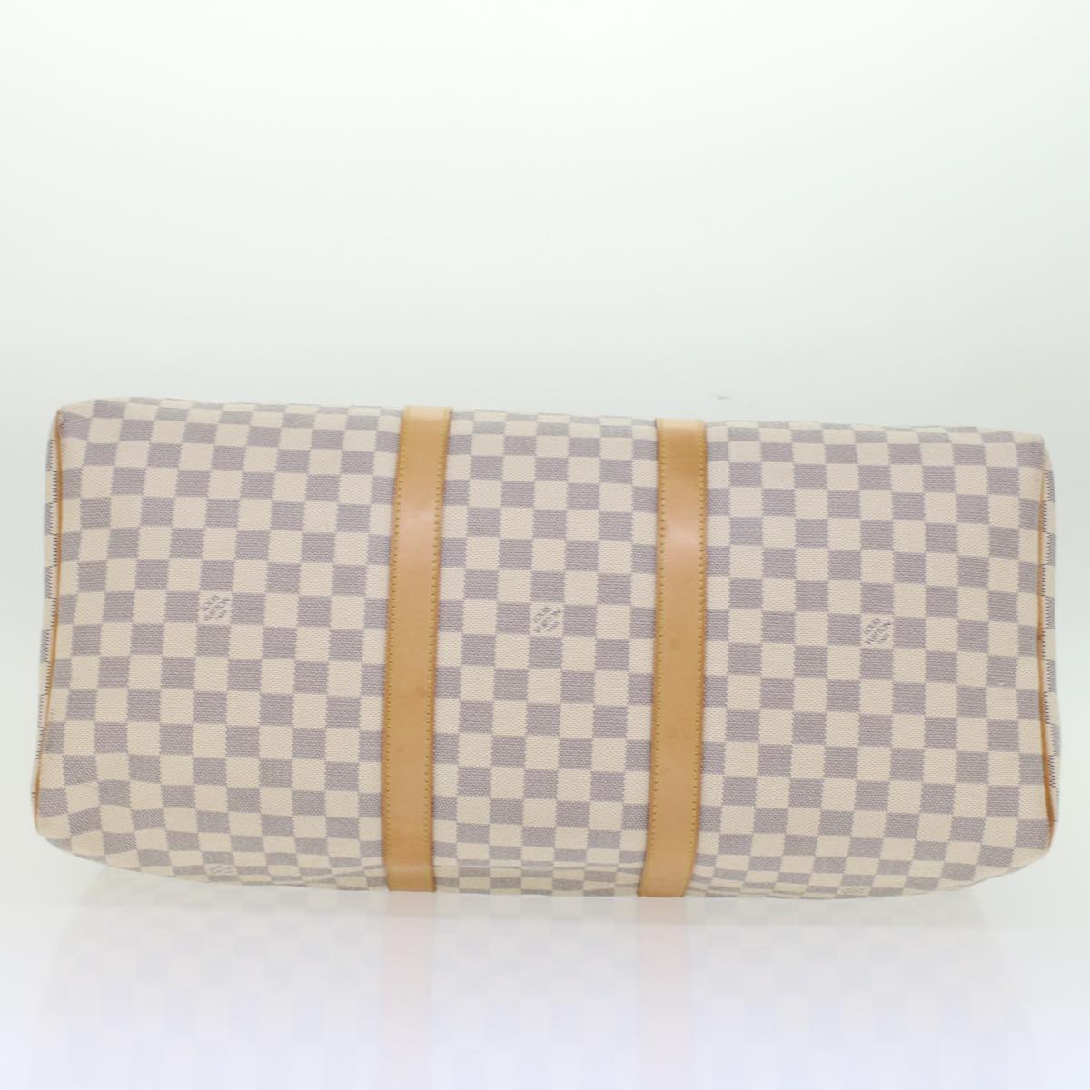 LOUIS VUITTON Damier Azur Keepall 50 Boston Bag N41430 LV 45468