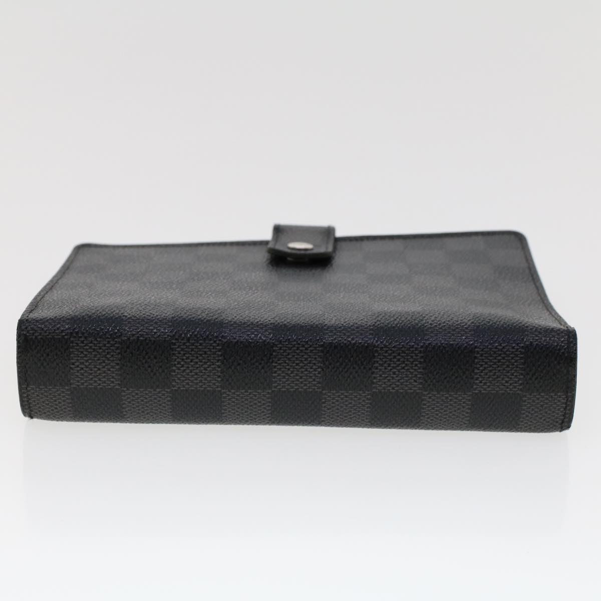 LOUIS VUITTON Damier Graphite Agenda MM Day Planner Cover R20242 LV 45469