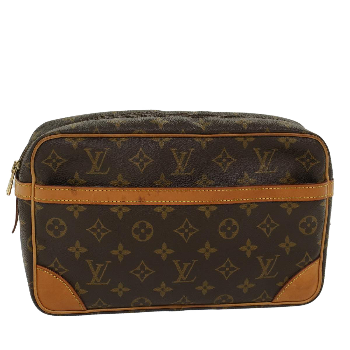 LOUIS VUITTON Monogram Compiegne 28 Clutch Bag M51845 LV 45475