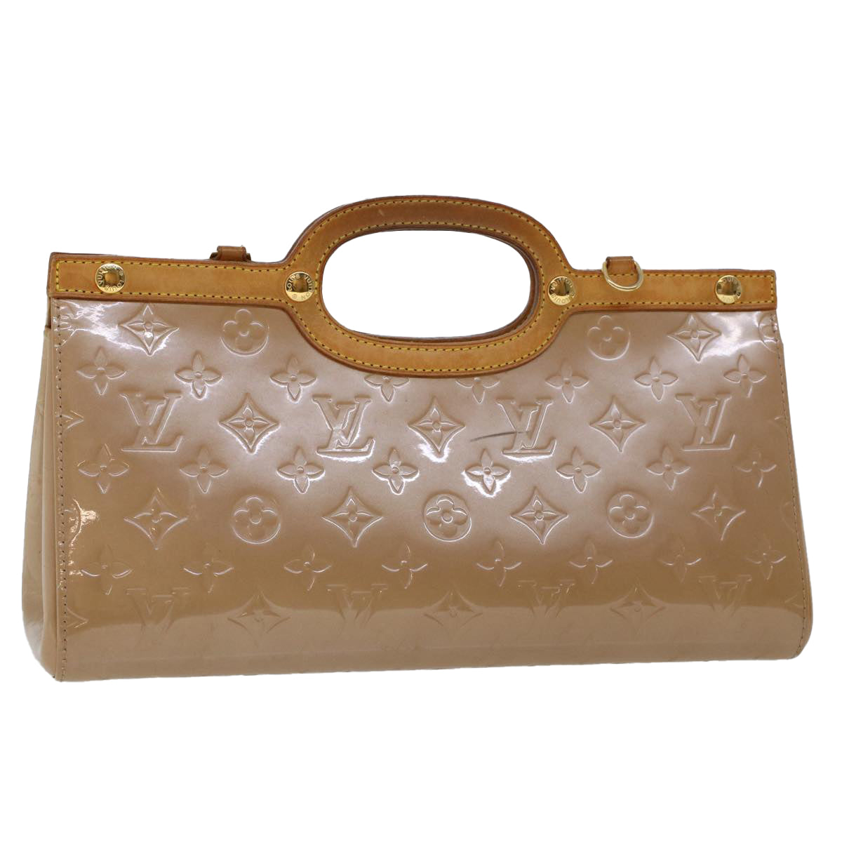 LOUIS VUITTON Vernis Roxbury Drive Hand Bag 2Way Noisette M91391 LV 45482