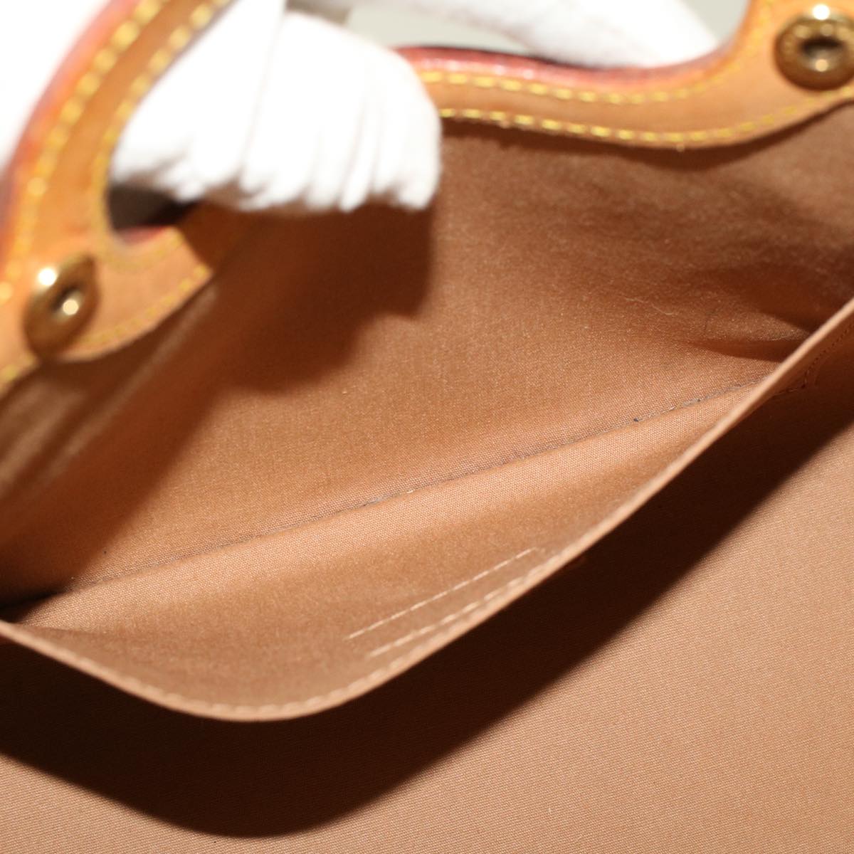 LOUIS VUITTON Vernis Roxbury Drive Hand Bag 2Way Noisette M91391 LV 45482