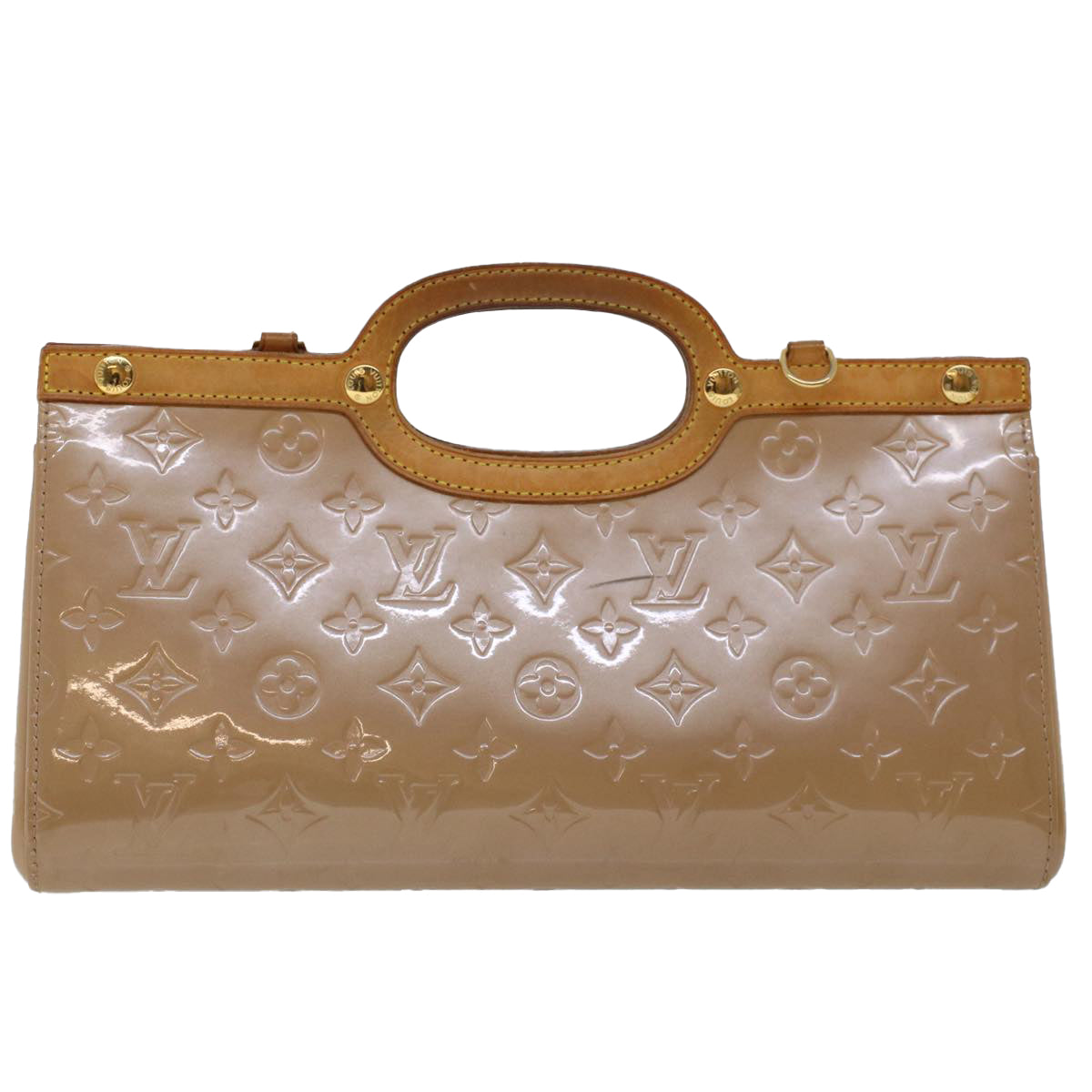 LOUIS VUITTON Vernis Roxbury Drive Hand Bag 2Way Noisette M91391 LV 45482