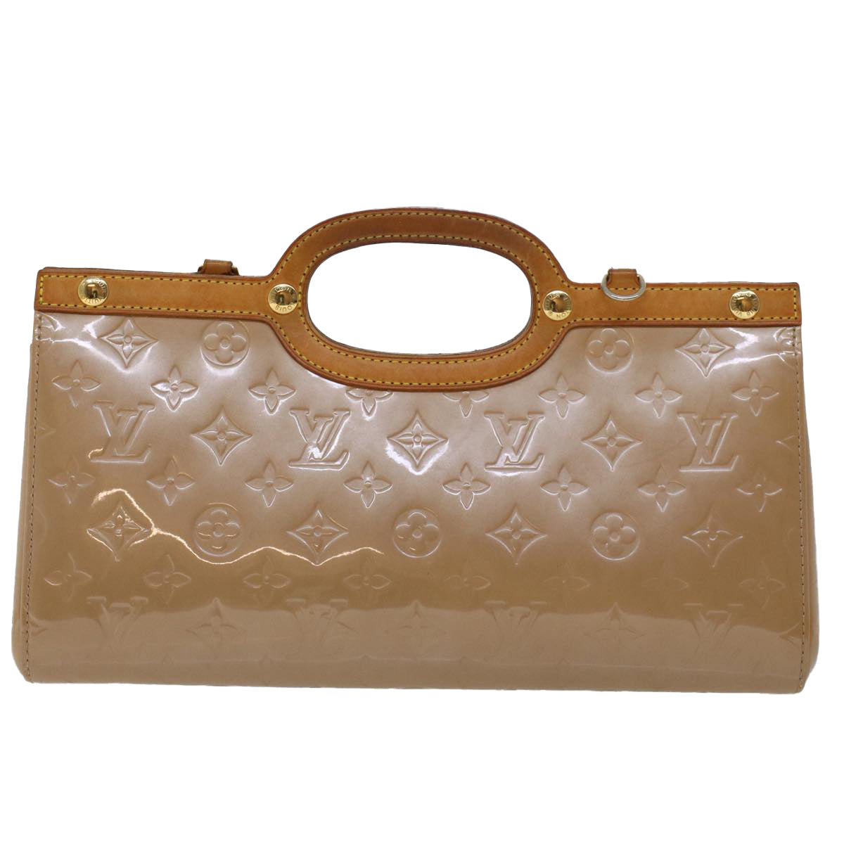 LOUIS VUITTON Vernis Roxbury Drive Hand Bag 2Way Noisette M91391 LV 45482