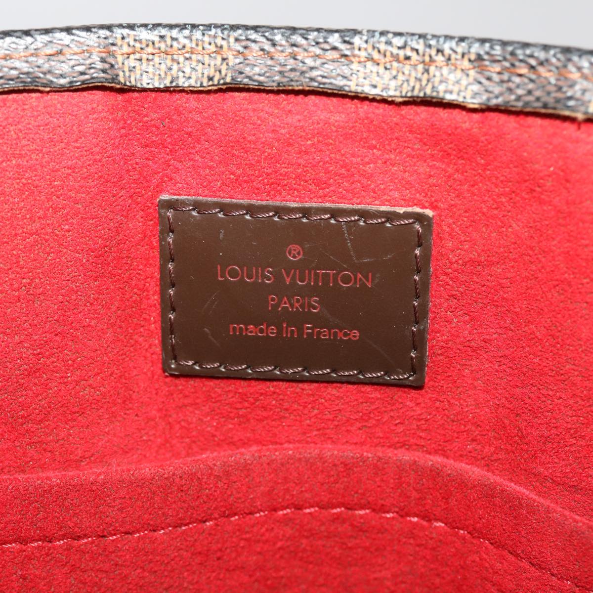 LOUIS VUITTON Damier Ebene Sac Plat Hand Bag N51140 LV 45484