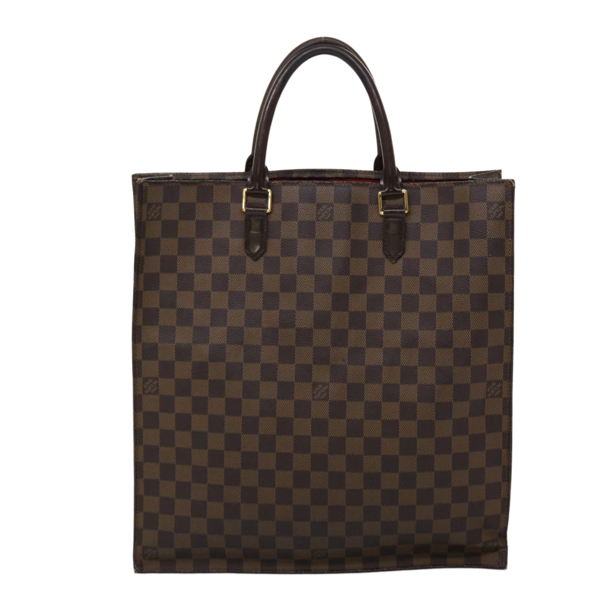 LOUIS VUITTON Damier Ebene Sac Plat Hand Bag N51140 LV 45484